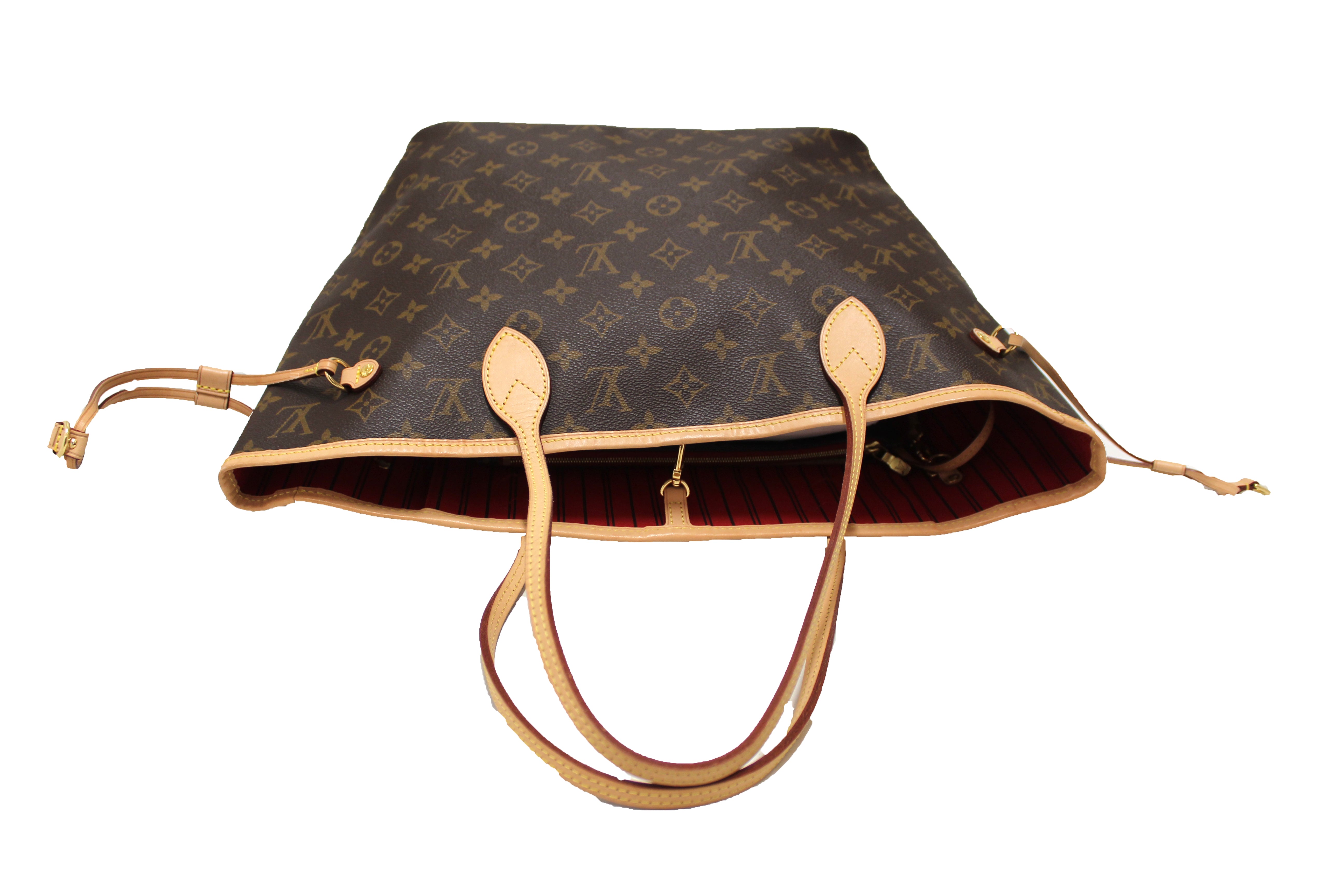 Authentic Louis Vuitton Neverfull MM Tote Bag - Classic Monogram Canvas Shoulder Bag for Women, Perfect for Work, Travel & Everyday Use