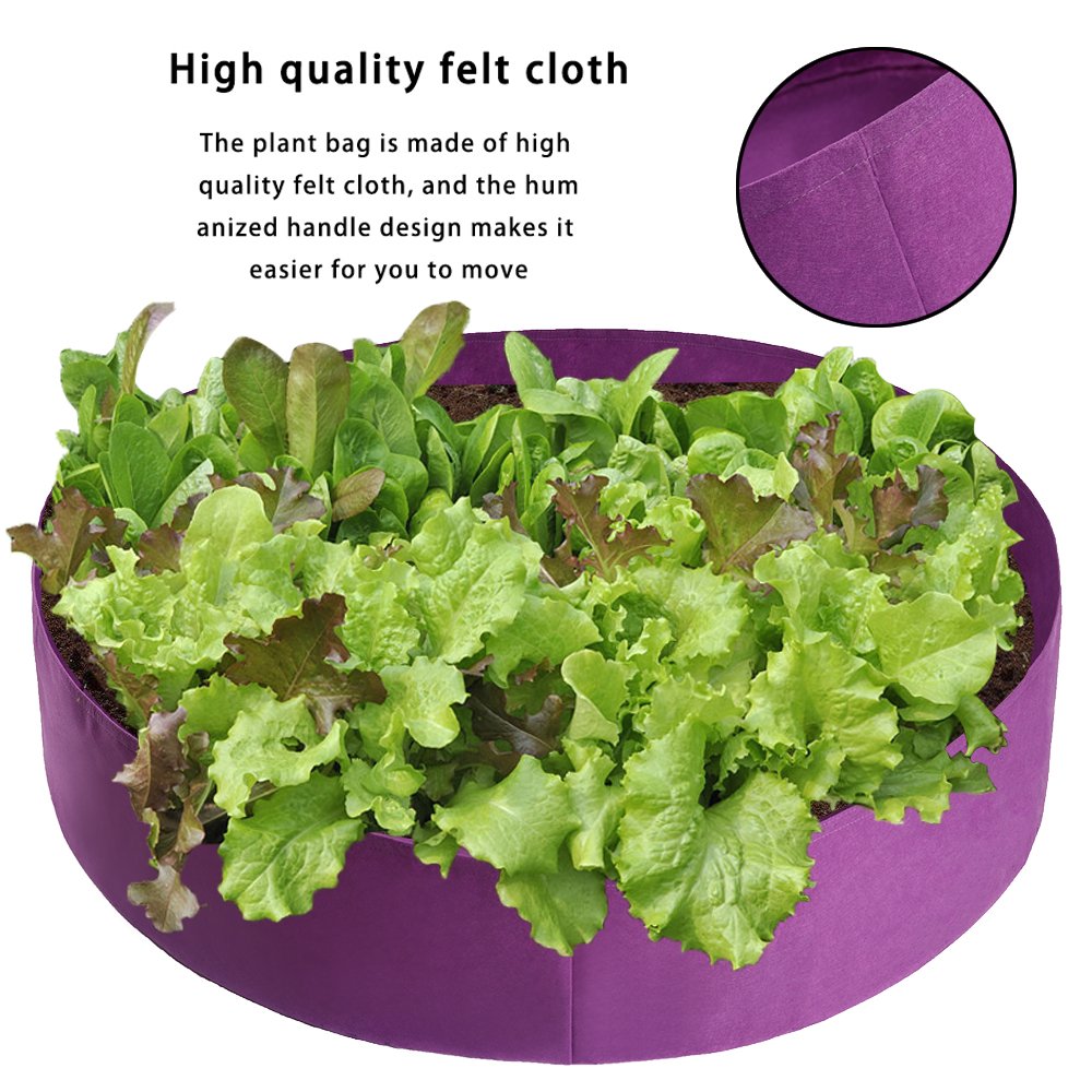 50 Gallon Round Fabric Grow Bag for Plants, Flowers & Vegetables - Breathable Garden Plant Bed, Raised Planting Container - Ideal for Indoor/Outdoor Gardening, Balcony & Patio Use