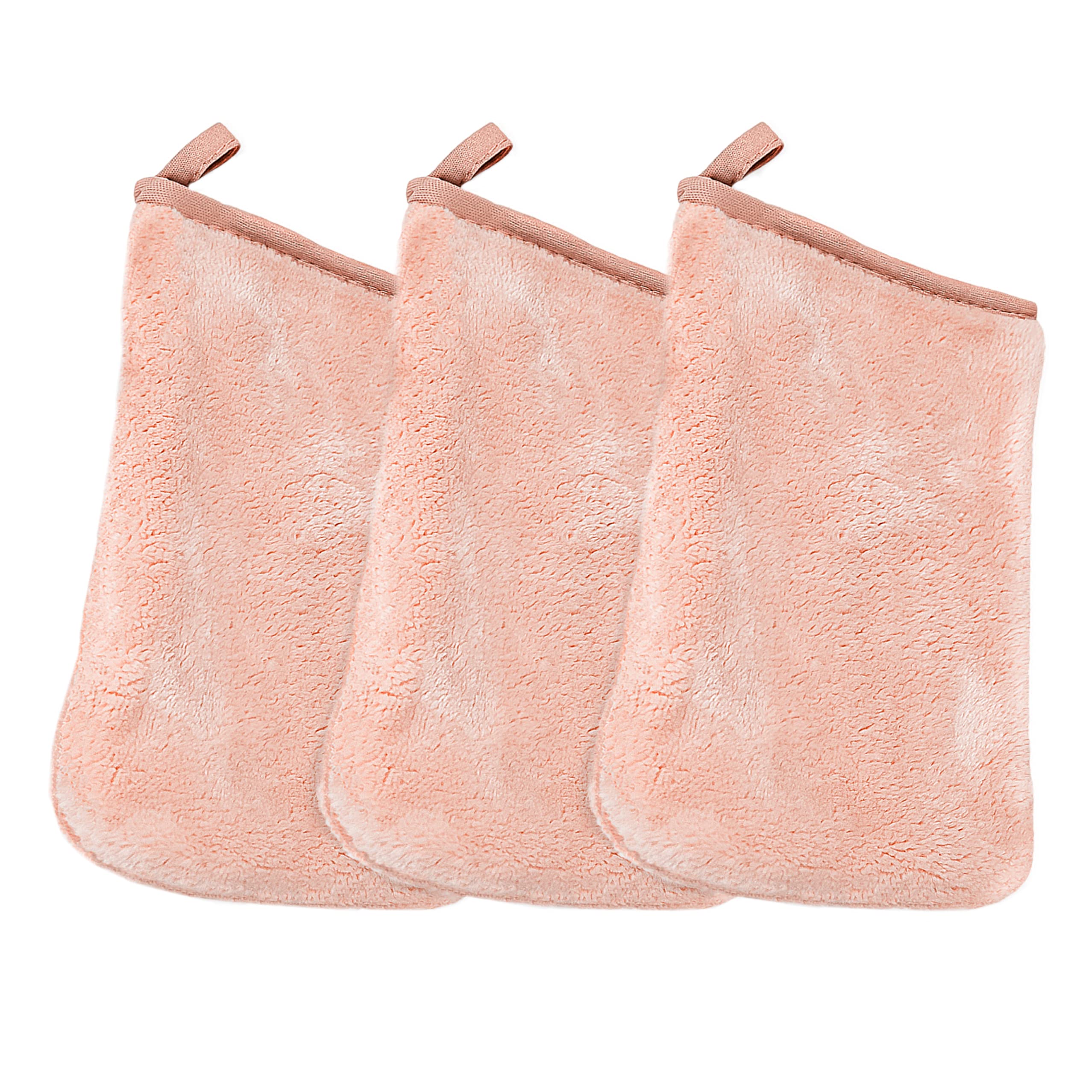 Premium Microfiber Wash Cloths for Face - Soft Makeup Remover & Facial Cleansing Mitts (3 Pack) - Gentle Exfoliation for Daily Skincare & Makeup Removal