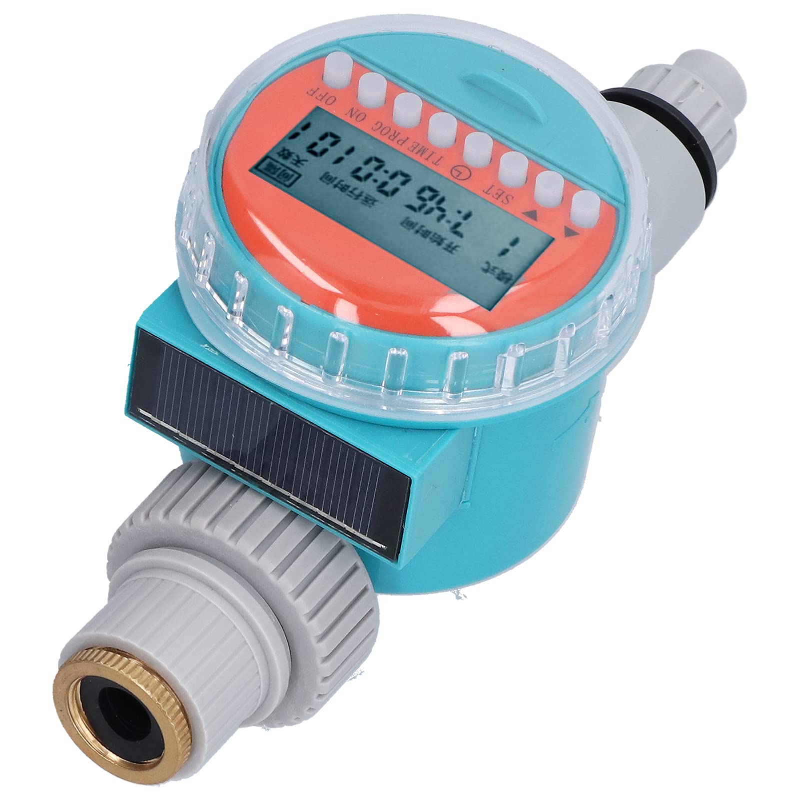 Automatic Solar Water Timer with LCD Display - G1-1/4 Inch Sprinkler Timer for Garden, Balcony & Courtyard Irrigation | Perfect for Automated Plant Watering & Lawn Care Systems