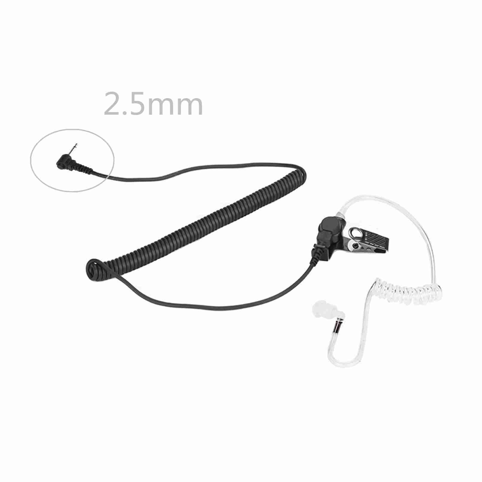 Yolipar 2.5mm Surveillance Earpiece - Clear Acoustic Tube Covert Headset for Walkie Talkie & Speaker Mic | Discreet Listening Device for Security, Retail & Event Staff