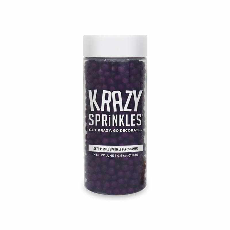 Wholesale 4mm Deep Purple Sprinkle Beads - 24 Units per Case for Cake Decorating, Jewelry Making & DIY Crafts