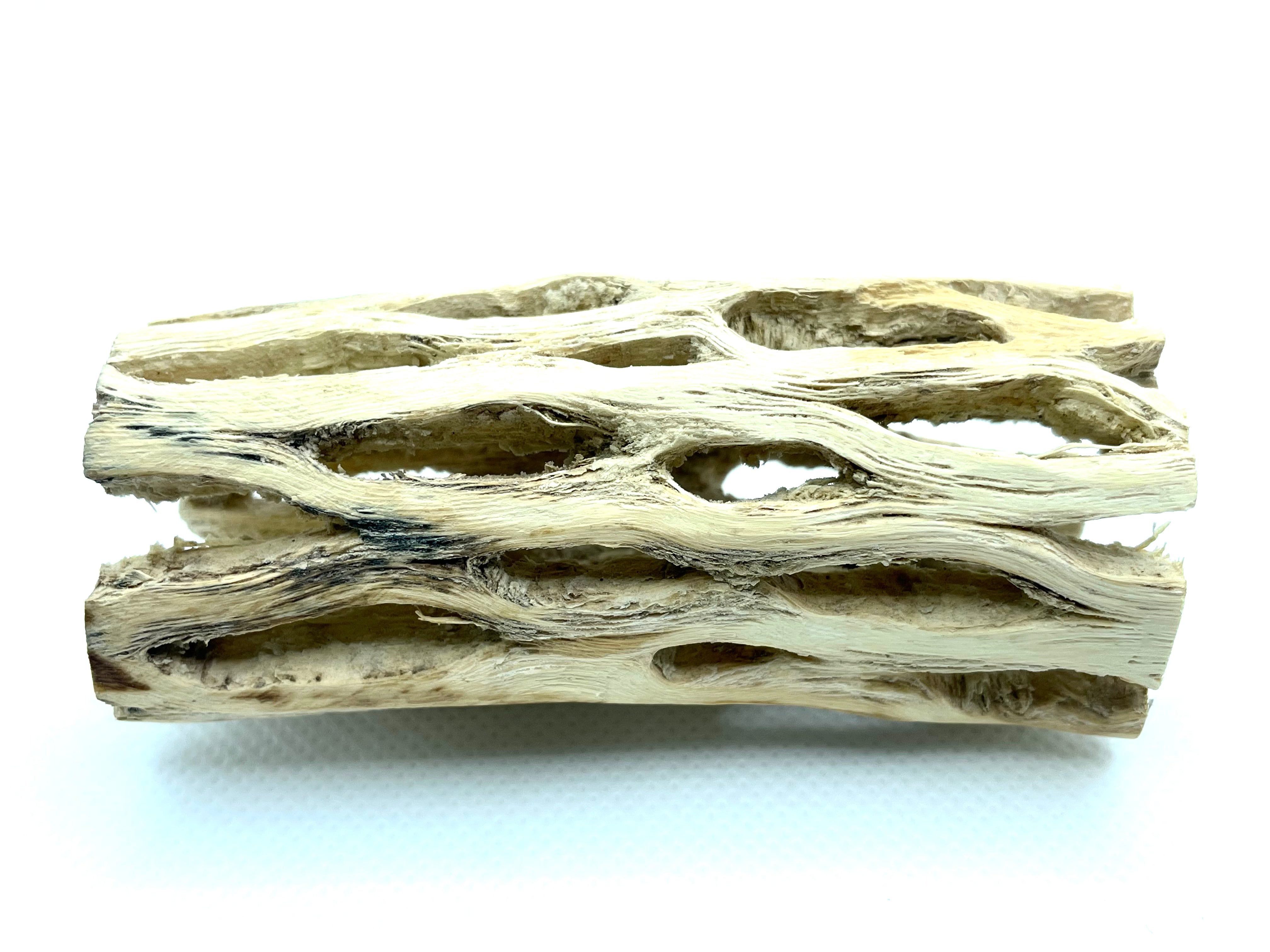 3” Cholla Wood Log - Natural Aquarium Decor for Shrimp, Fish & Hermit Crabs - Perfect for Shrimp Tanks, Terrariums & Reptile Habitats