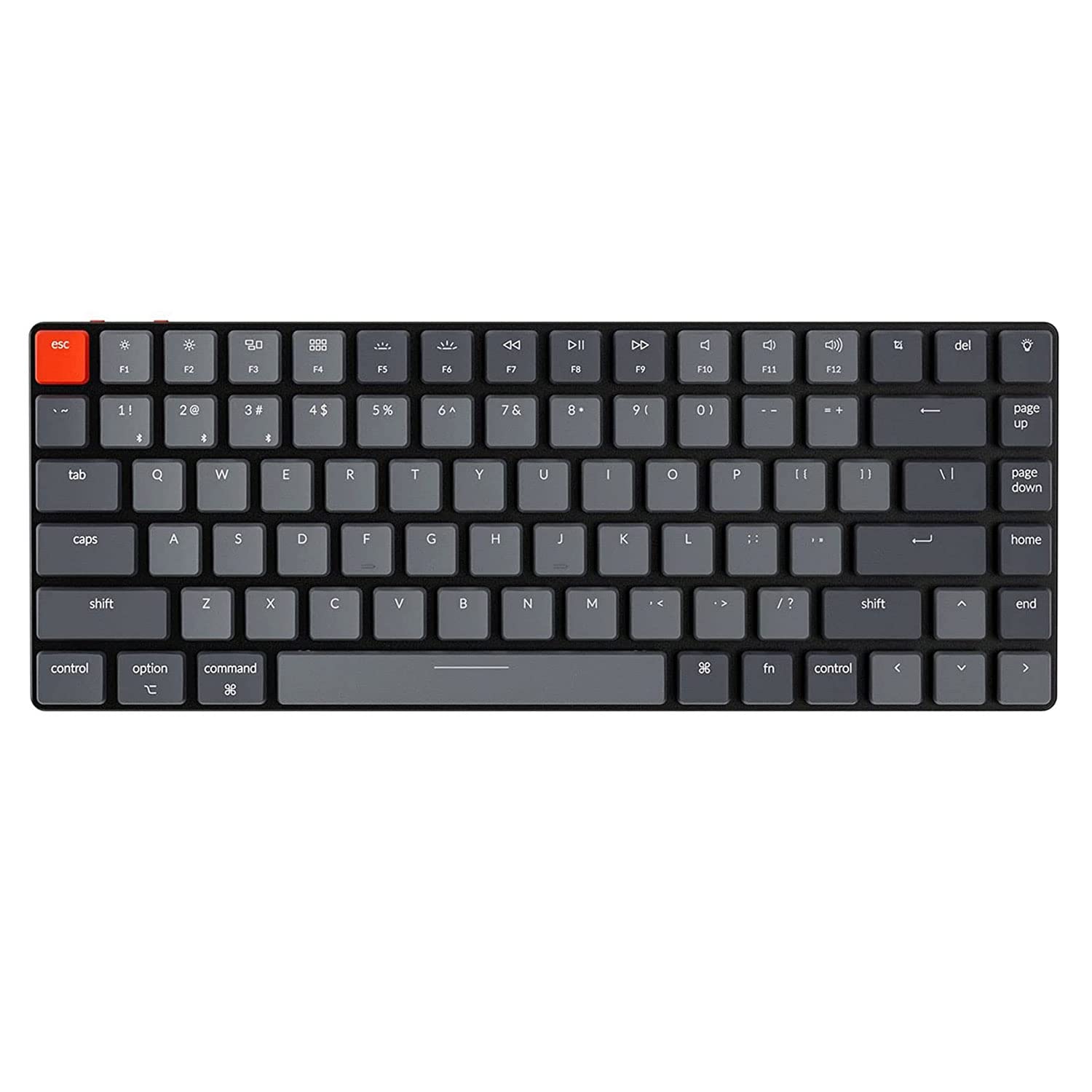Keychron K3 Version 2 Ultra-Slim 75% Wireless Mechanical Keyboard - 84 Keys, Bluetooth/USB Wired, White Backlit, Hot-Swappable Low-Profile Optical Blue Switches - Compatible with Mac & Windows - Perfect for Office Work, Gaming & Programming