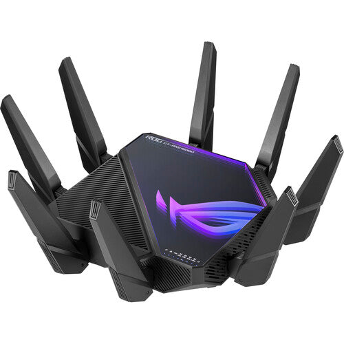 ASUS ROG Rapture GT-AXE16000 Quad-Band WiFi 6E Gaming Router - 802.11ax Wireless, 6GHz Band, 10G Ports for 4K Streaming & Competitive Gaming | Perfect for Large Homes & eSports Tournaments
