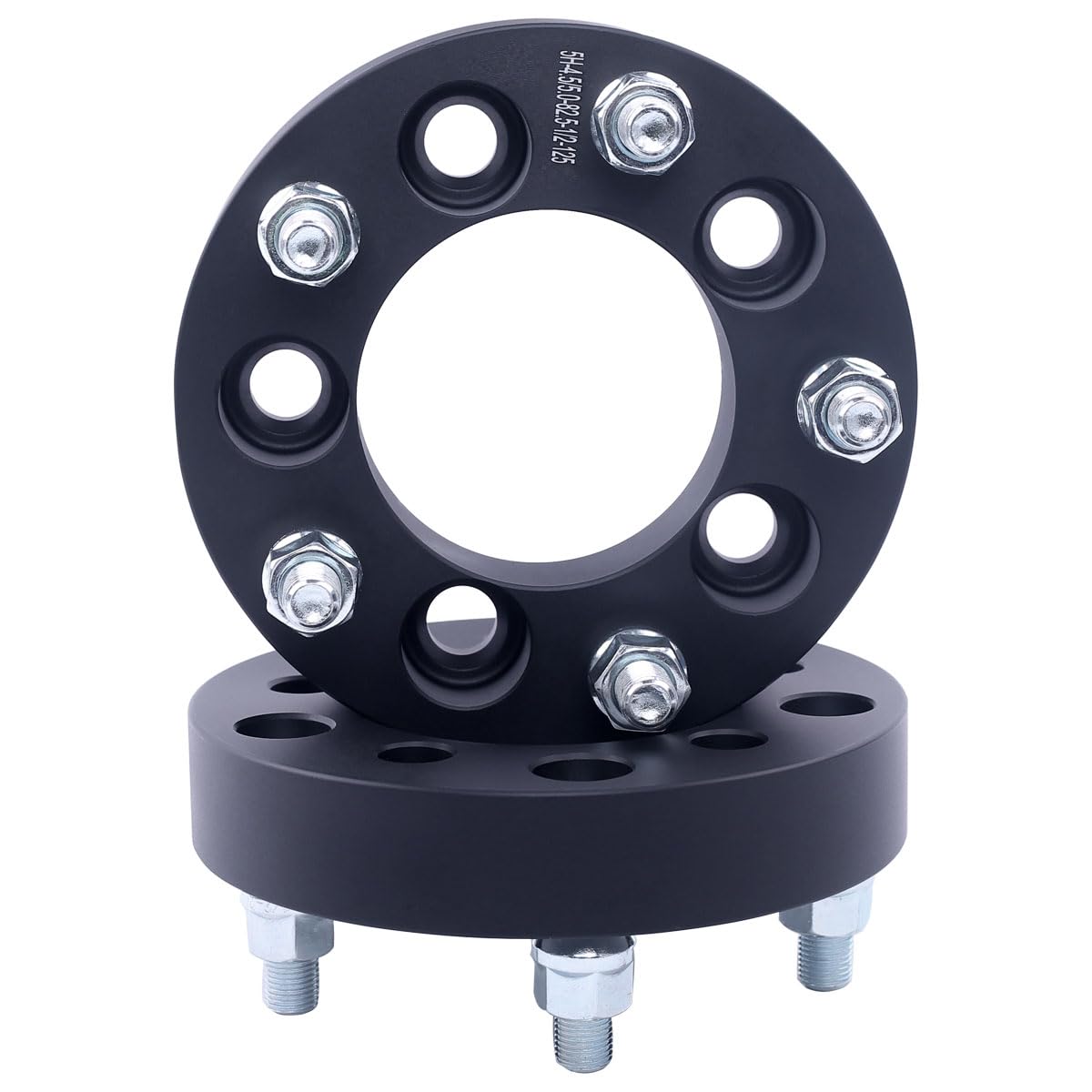 DCVAMOUS 4PC Black 5x4.5 5x114.3 Wheel Spacers 1 Inch with 1/2