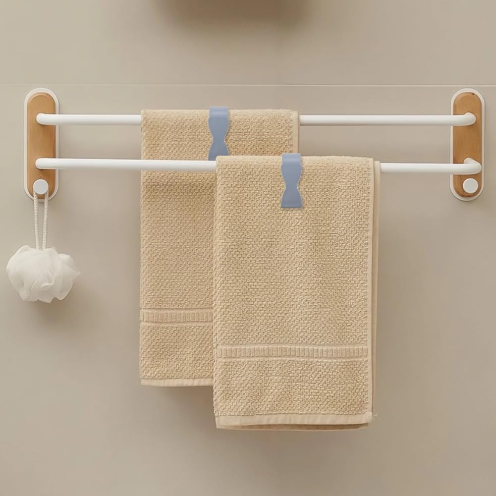 8 Pack Versatile Hand Towel Clips for Kitchen, Oven, Bathroom, Dishwasher & Stove - Durable Towel Rack Accessories for Home & Office Use