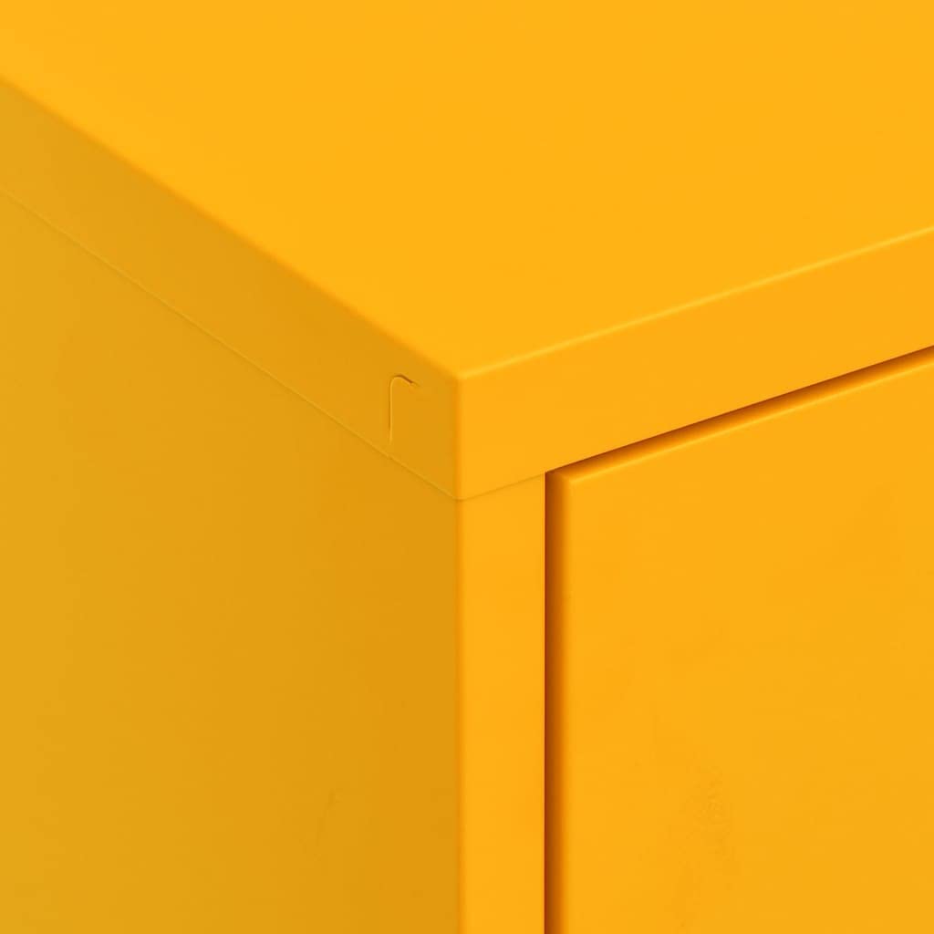 Mustard Yellow Steel Storage Cabinet - 31.5