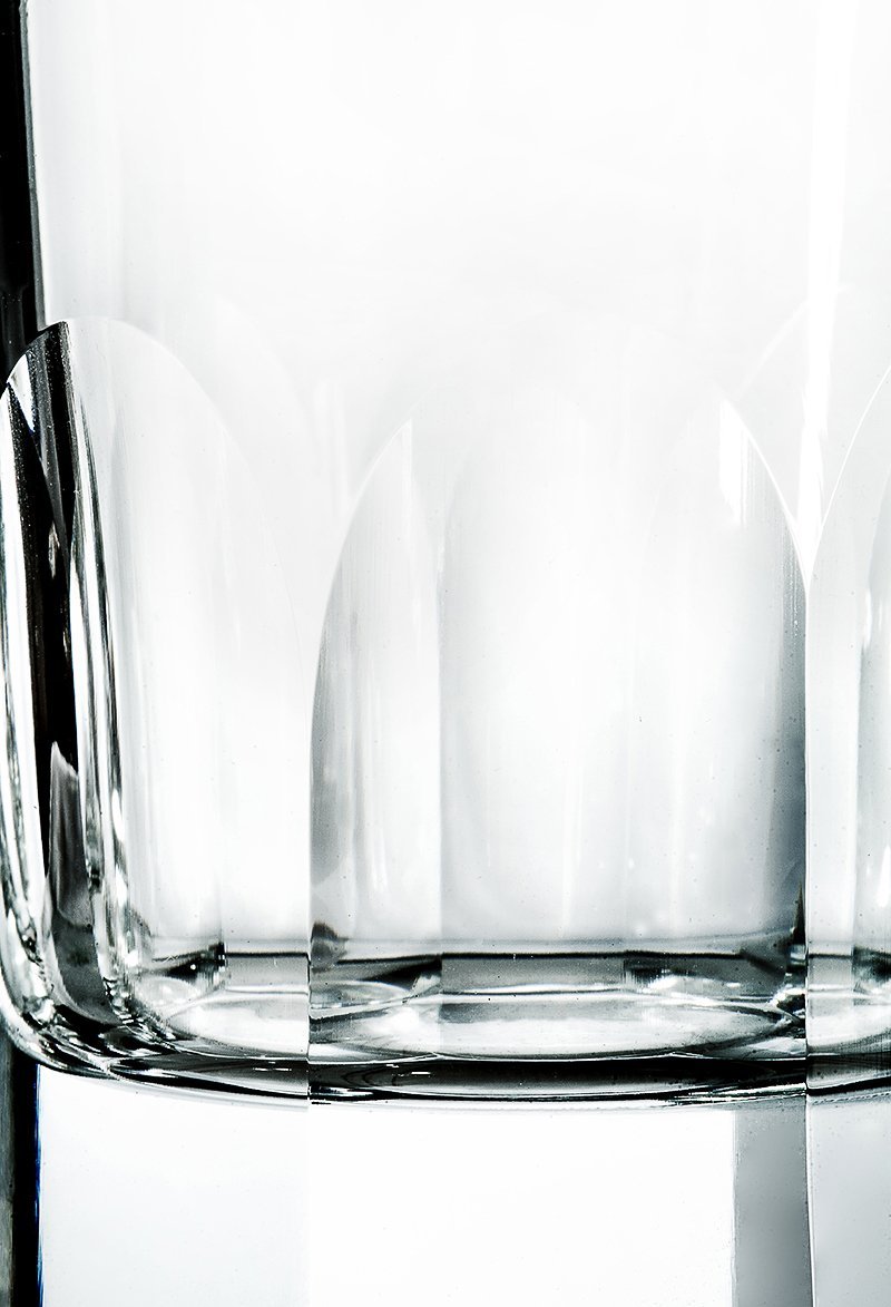 Handcrafted 36cl Crystal Long Drink Glasses with Ribbed Design - Set of 2 Pieces for Cocktails, Iced Tea & Elegant Entertaining