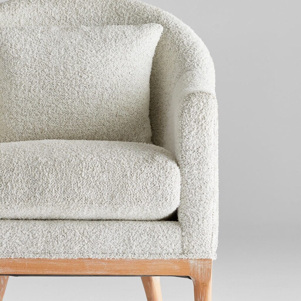 Cyan Design 11399 Kendra Chair - White Upholstered Accent Chair for Living Room, Bedroom & Office - Modern Comfortable Seating Furniture