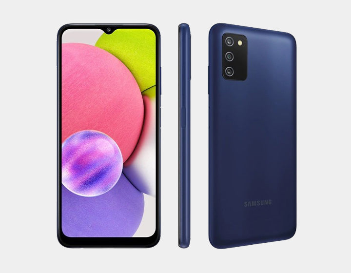 Samsung Galaxy A03S A037M/DS 4G LTE Smartphone - 64GB ROM, 4GB RAM, Dual SIM Unlocked (Blue) - Perfect for Travel, Work & Daily Use