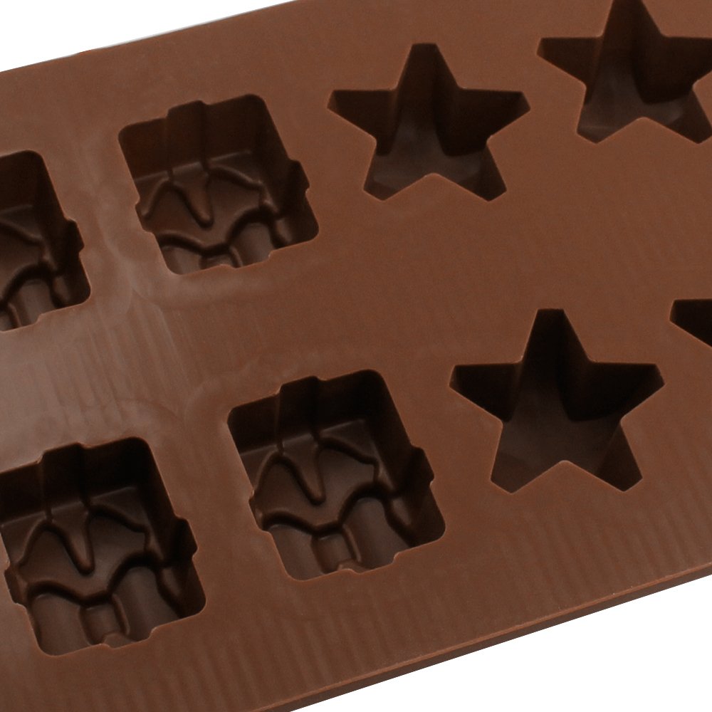 4-Pack Christmas Chocolate Silicone Molds - Small Baking Molds for Cake Decorating, Ice Cube Making, Holiday Party Treats - Perfect for DIY Desserts, Candy Making & Festive Baking