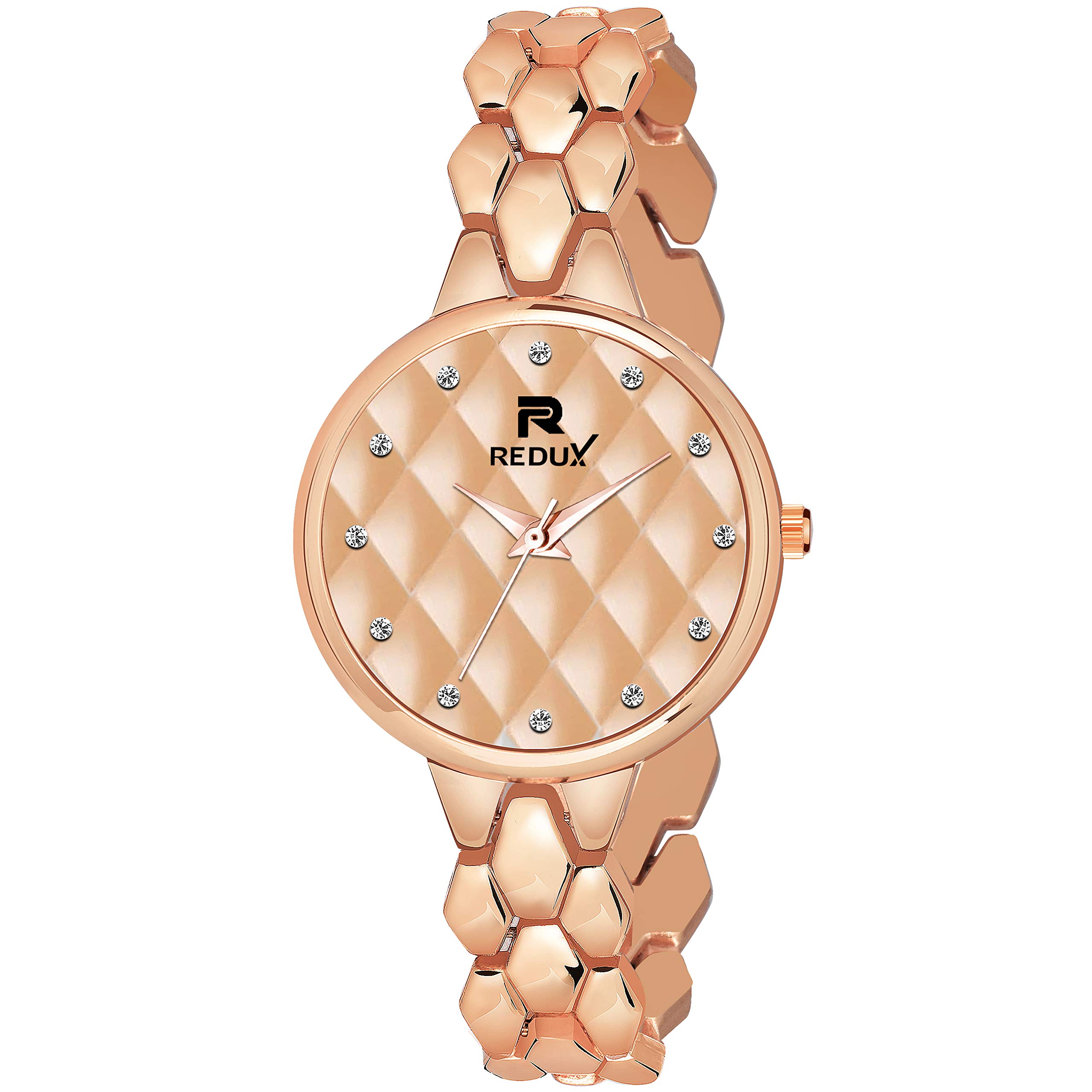 REDUX Analogue Rose Gold Dial Women's Watch RWS0389S - Elegant Fashion Watch for Women, Perfect for Office, Party & Everyday Wear