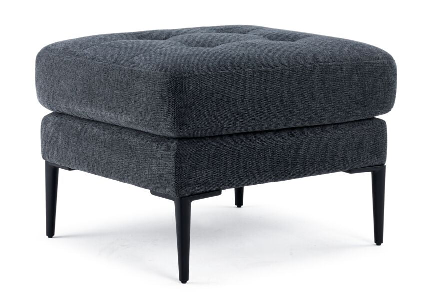 Premium Alden Ottoman in Charcoal - Modern Living Room Furniture for Relaxing & Stylish Home Decor