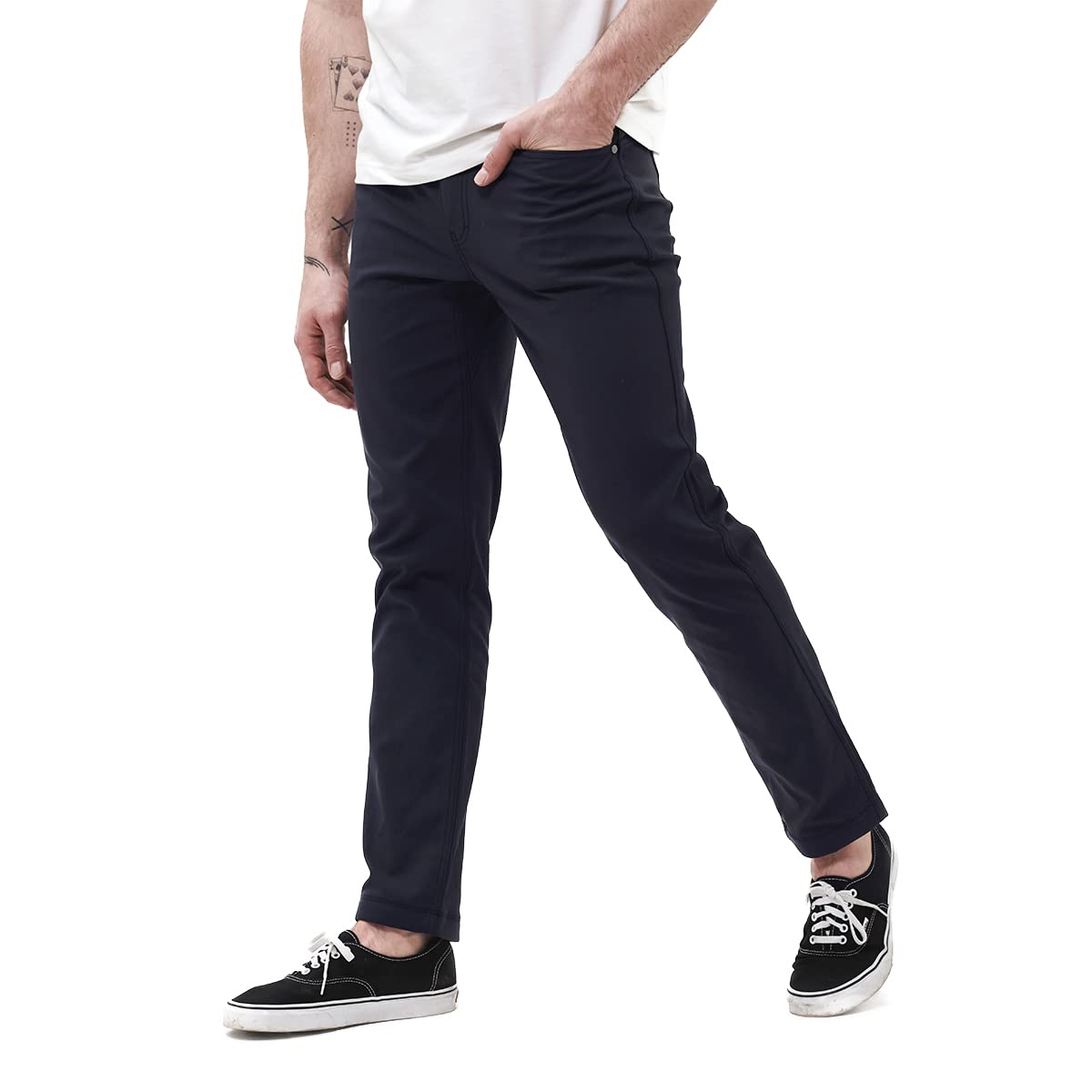 Western Rise Men's Travel Pants - Durable, Comfortable, Stain Resistant 2-Way Stretch Pants for Hiking, Work & Travel | Quick-Dry, Wrinkle-Free Performance Trousers