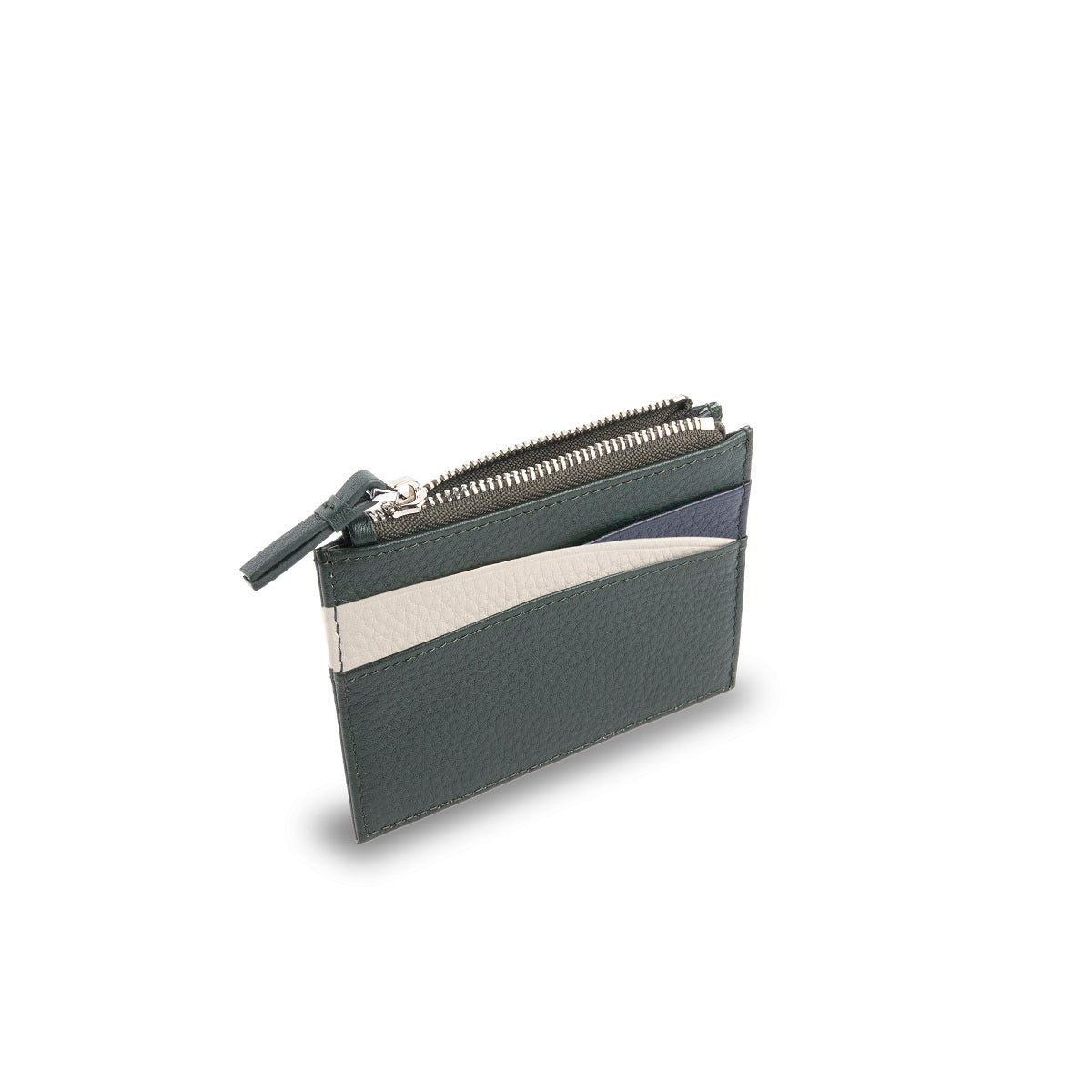 Premium Amber Genuine Leather Card Holder with Top Zip - Slim RFID Blocking Wallet for Men & Women - Perfect for Travel, Business, and Everyday Use