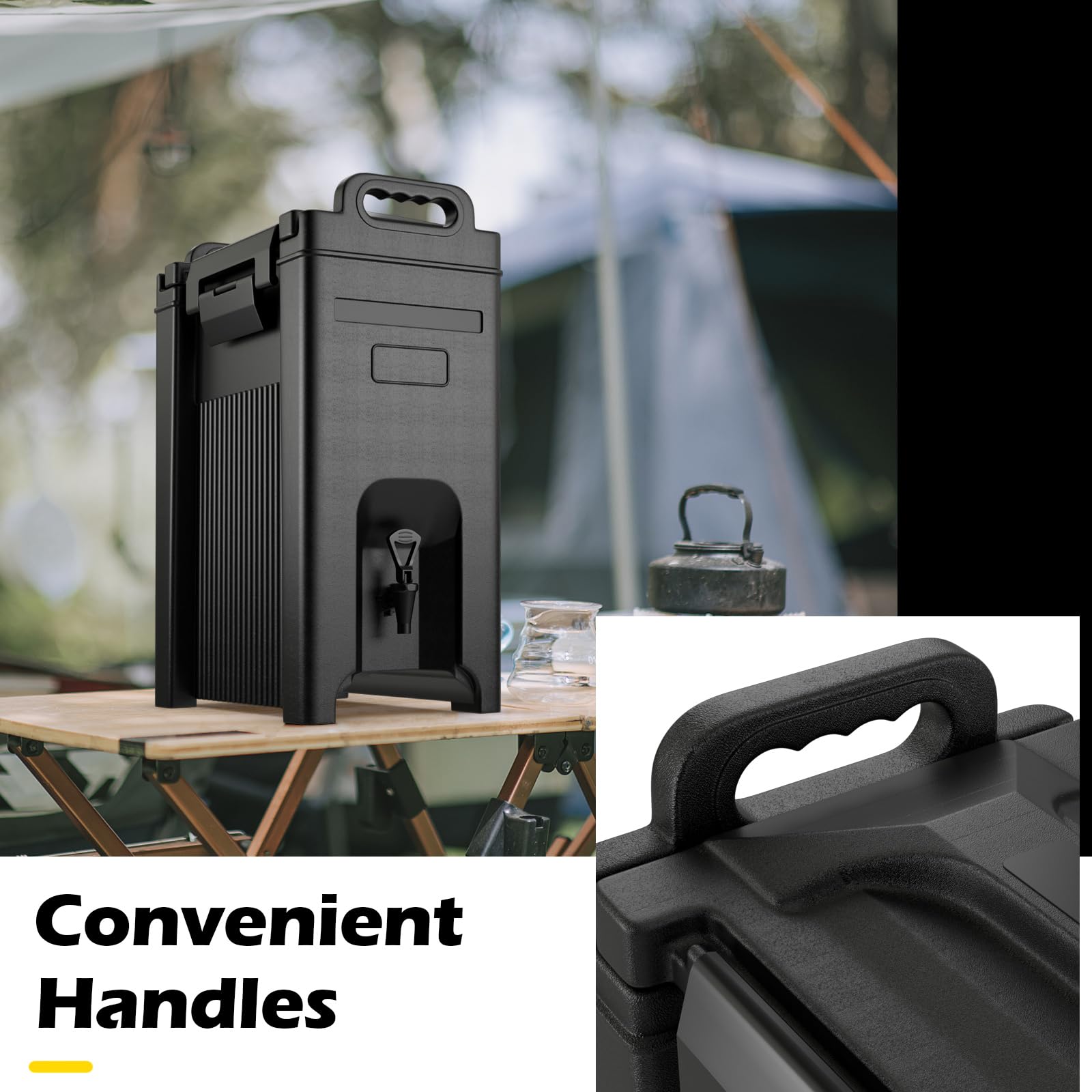 COSTWAY 5 Gallon Insulated Beverage Dispenser - Hot & Cold Drink Server with Handles for Catering, Parties & Events | Food-Grade LLDPE Material Keeps Coffee, Tea, Hot Chocolate Warm | Perfect for Weddings, BBQs, Office Meetings & Outdoor Gatherings