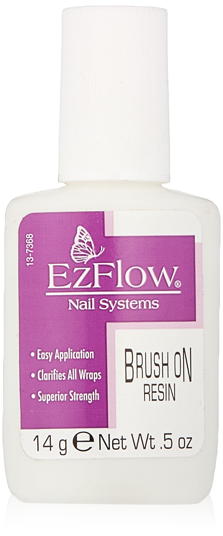 EZ Flow Fiber Glass Brush On Resin False Nails - 0.5 oz Professional Nail Extension Kit for Strong & Natural-Looking Nails - Perfect for Salon, Home Manicures & Nail Art Designs