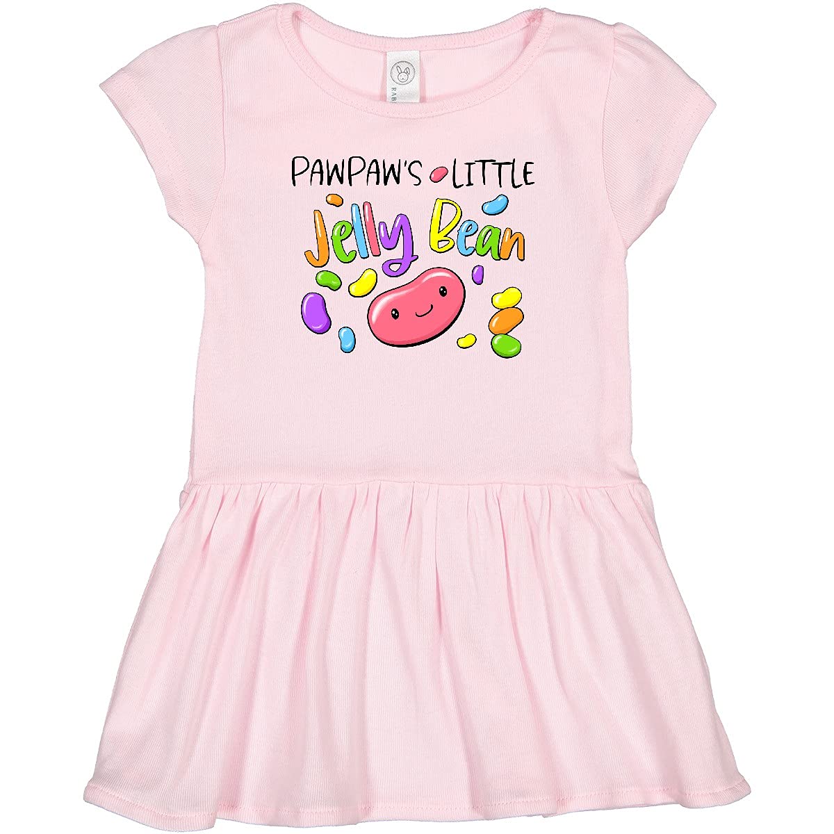 Inktastic Pawpaw's Little Jellybean Cute Easter Candy Toddler Dress - Adorable Spring Outfit for Baby Girls, Easter Sunday Church, Family Photos & Holiday Celebrations