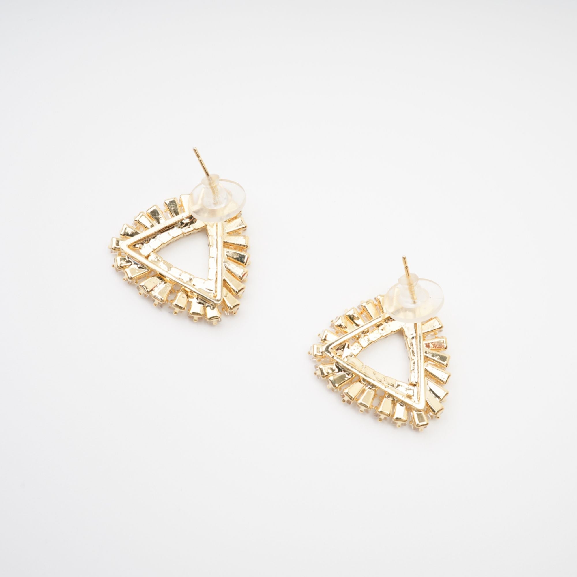 Elegant Aurore Triangle Crystal Embellished Earrings for Women – Perfect for Parties, Weddings & Special Occasions