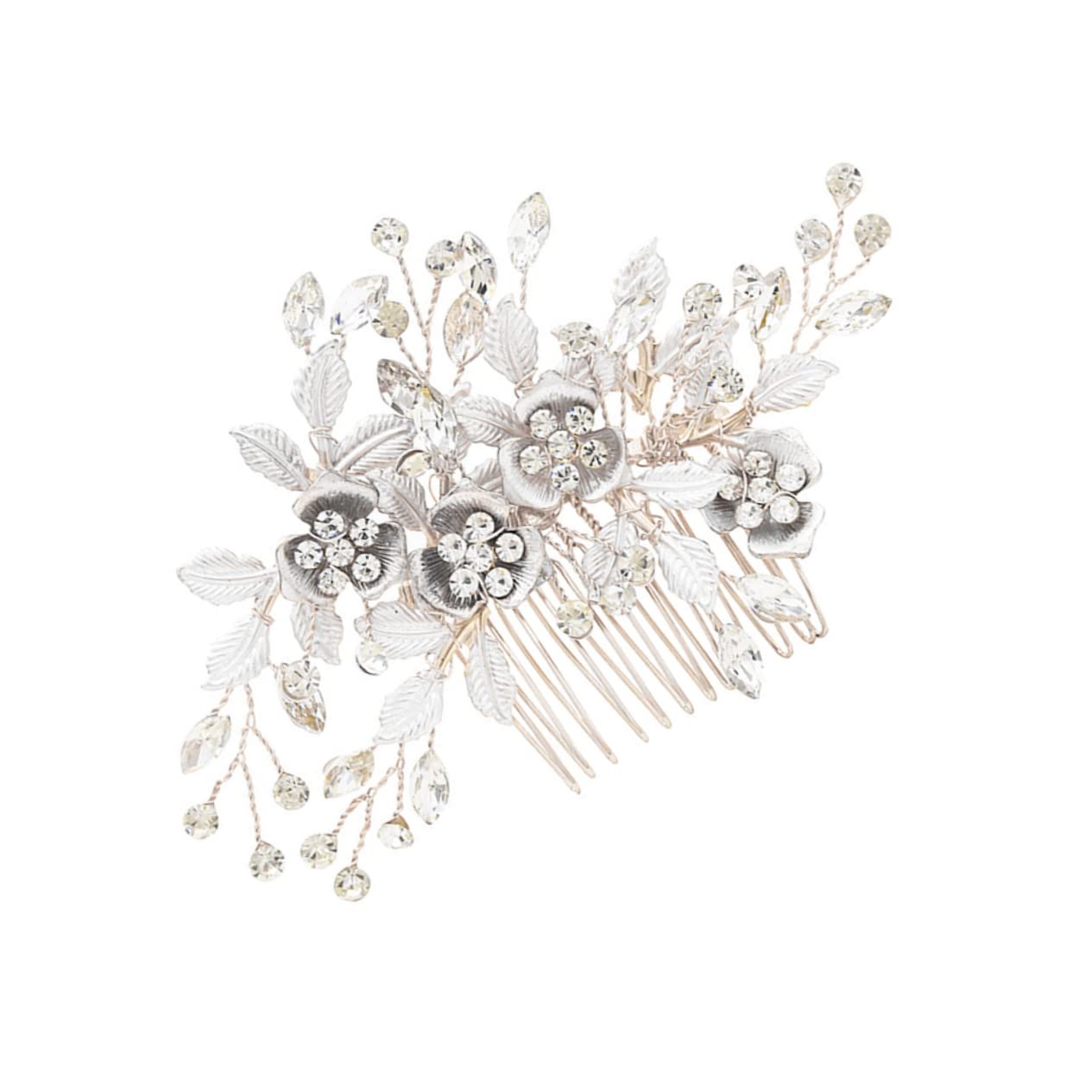 FOMIYES Crystal Flower Hair Comb for Women - Elegant Bridal Hair Accessories, Wedding Headpiece, Tiara & Hairpin - Perfect for Brides, Prom, Parties & Special Occasions