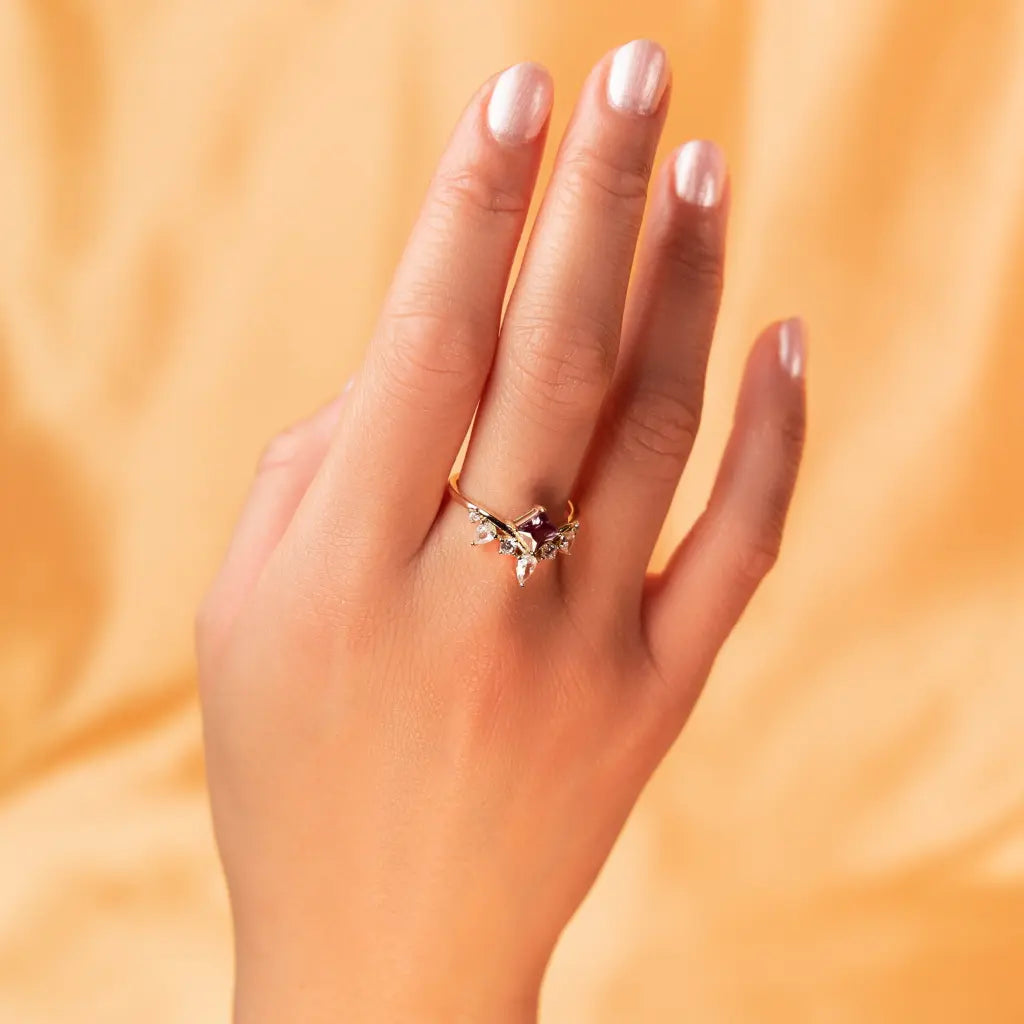 Kate Ring - Elegant Gold Plated Sterling Silver Ring for Women, Perfect for Everyday Wear, Anniversary Gifts & Special Occasions