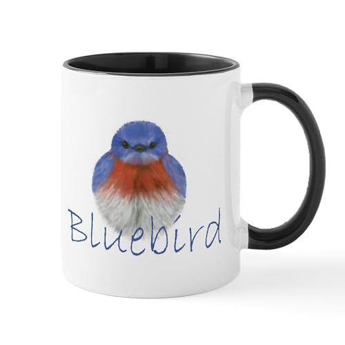 White/Black Inside - Bluebird Design Mug