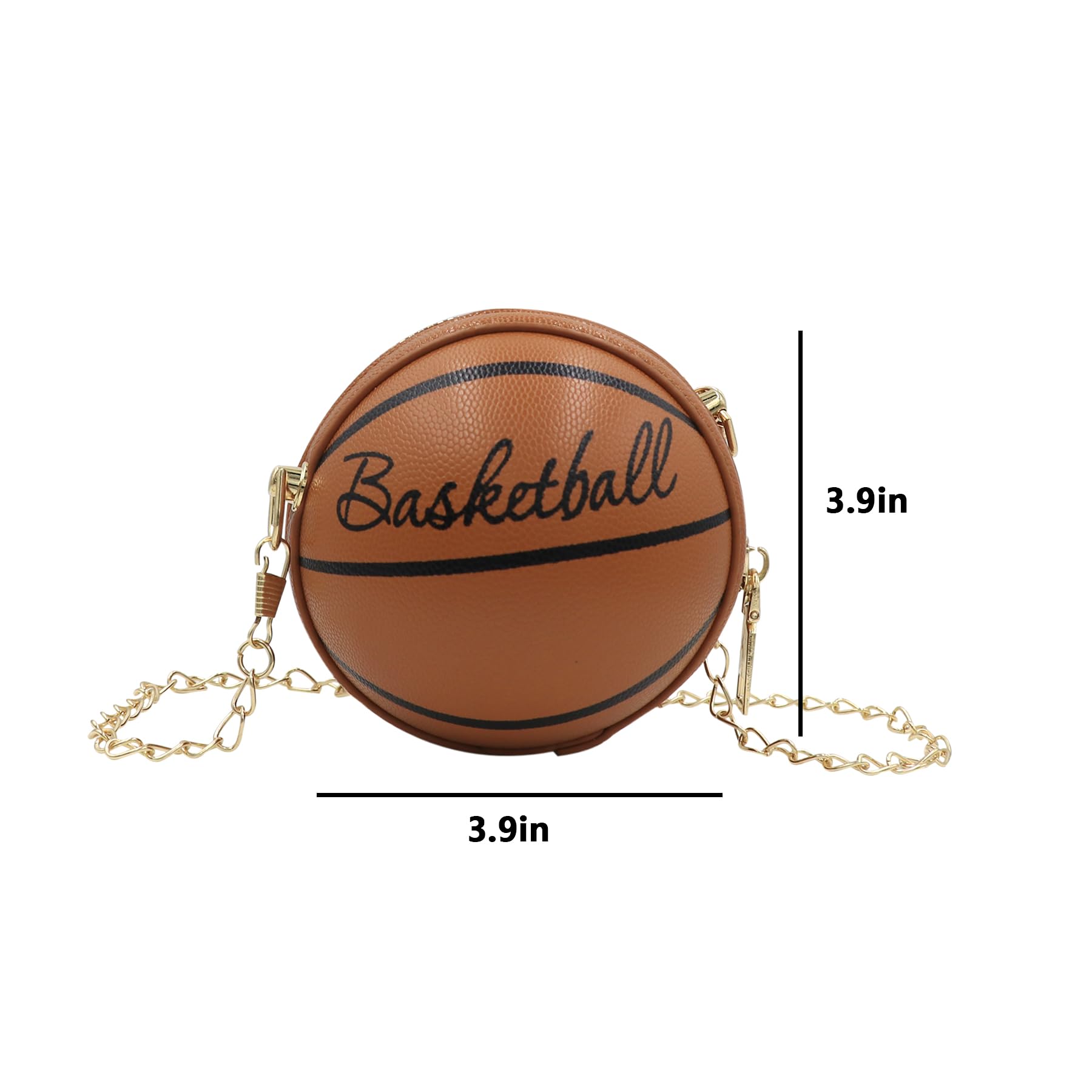 Girls Basketball Crossbody Bag - Mini Round Ball Shoulder Purse for Kids | Perfect for School, Sports Games & Casual Outings
