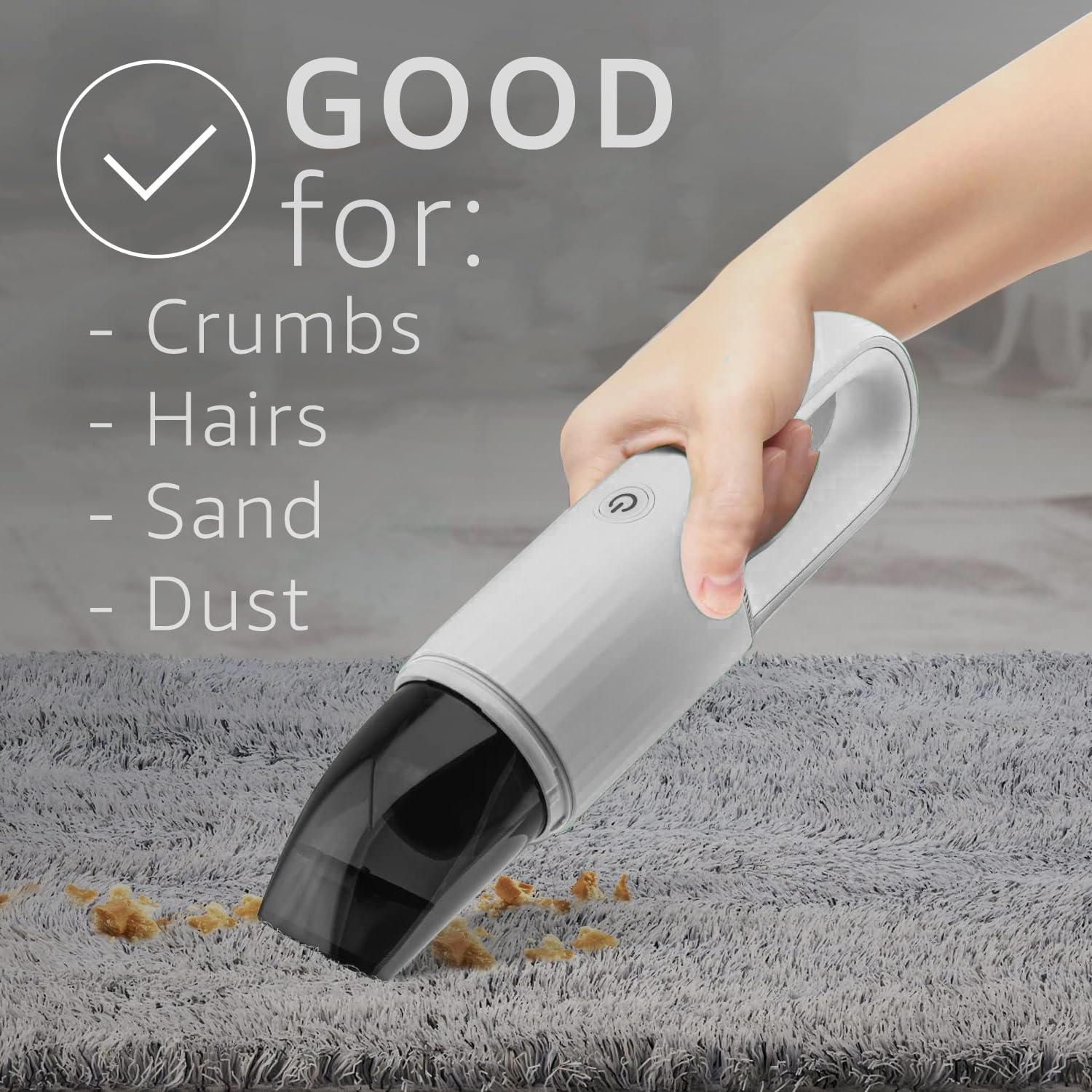Handheld Cordless Vacuum Cleaner for Pet Hair, Dust - Lightweight & USB-C Rechargeable - Home & Car Cleaning