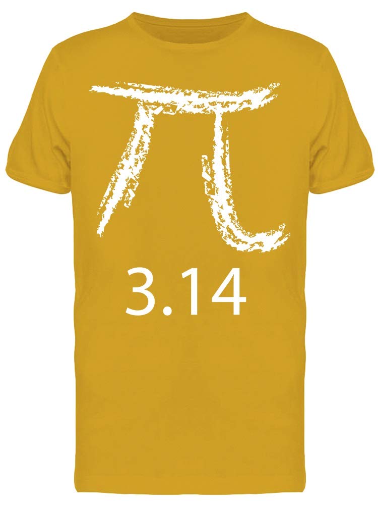 Smartprints Pi Symbol 3.14 Chalk Effect T-Shirt for Men | Math & Science Graphic Tee | Casual Wear for Nerdy Outfits, School, or Work