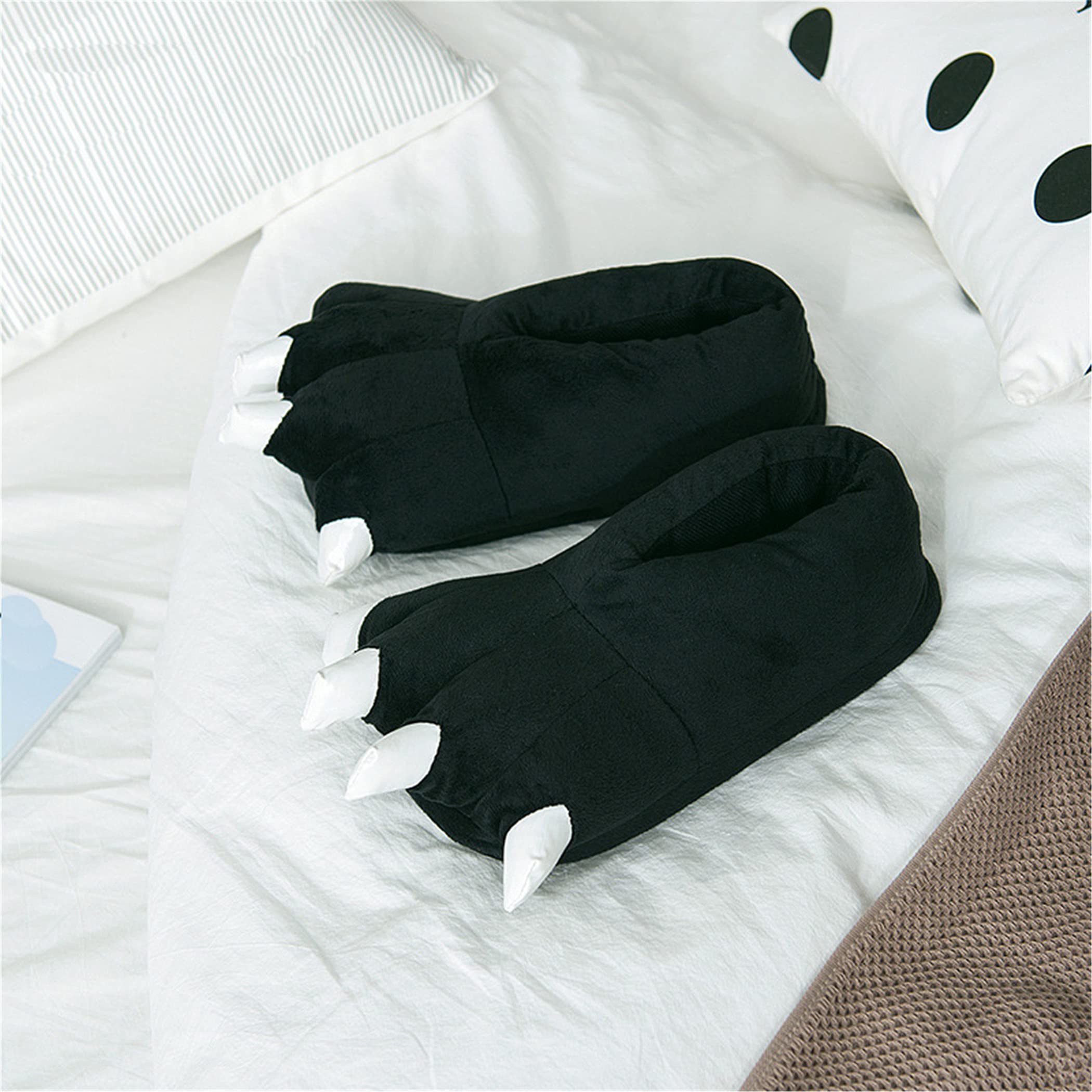 YILANLAN Unisex Plush Animal Paw Slippers - Dinosaur Claw Fuzzy Warm House Shoes for Men & Women | Cozy Indoor/Outdoor Wear for Winter, Home, Parties & Gifts