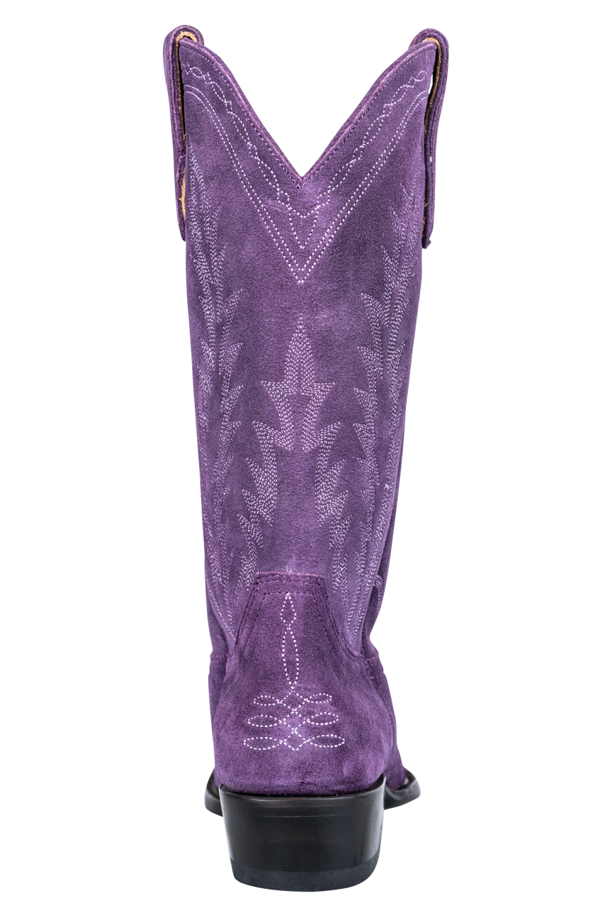 Old Gringo Women's Suede Dutton Cowgirl Boots - Purple Western Boots for Women | Comfortable & Stylish Cowgirl Boots for Country Dancing, Rodeo & Everyday Wear