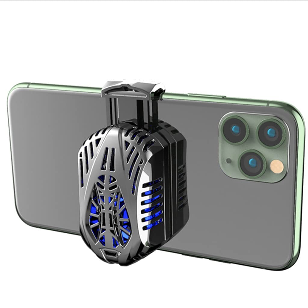 Universal Phone Cooler with Adjustable Fan - Portable Heat Sink Radiator for Gaming Phones (Black) | Perfect for Mobile Gaming, Streaming & Overheating Prevention