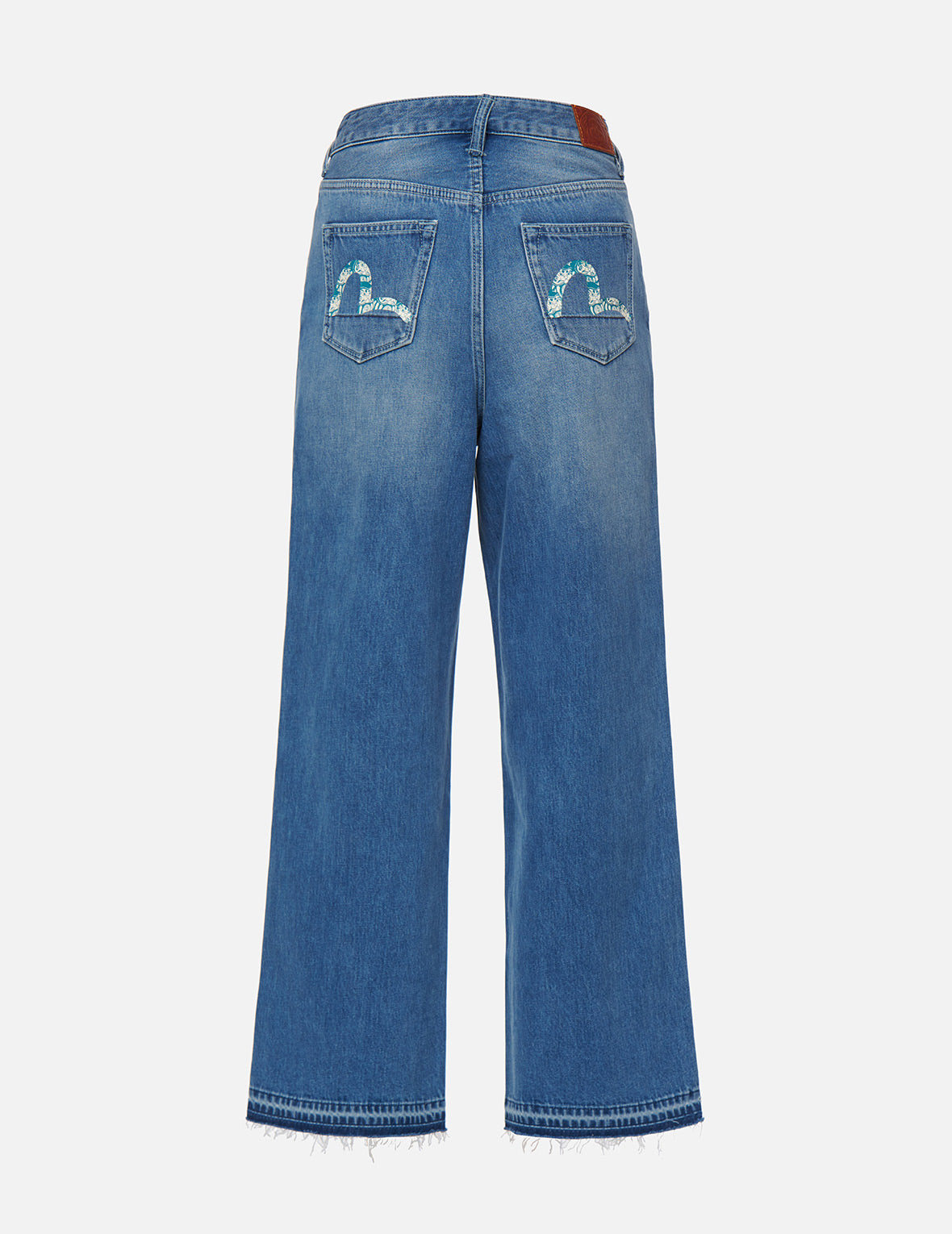Daruma Seagull Print High Waist Loose Fit Jeans for Women - Trendy Casual Denim Pants for Everyday Wear, Street Style & Outfits