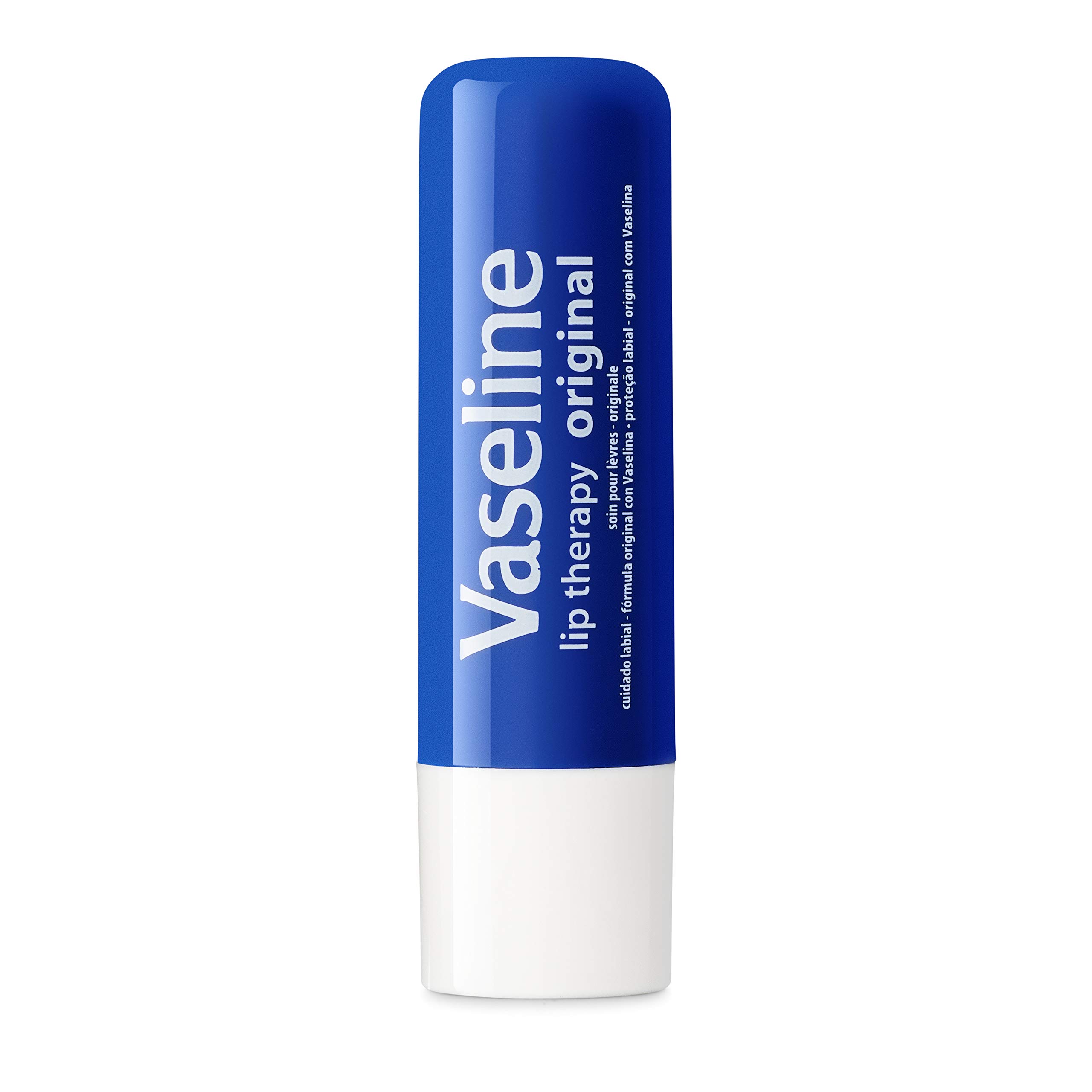 Vaseline Lip Therapy Original Moisturizing Lip Balm 4-Pack & DenTek 150-Count Triple Clean Advanced Clean Mint Floss Picks - Daily Lip Care & Dental Hygiene Essentials for Home, Travel, and On-the-Go Use