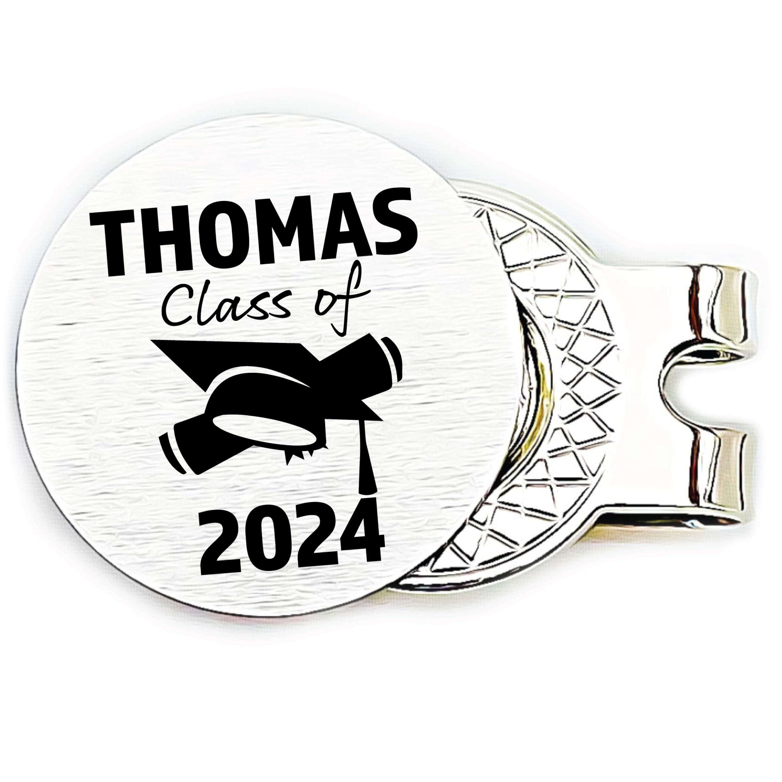 Personalized Class of 2024 Golf Ball Marker - Unique Graduation Gift for Boys - Engraved Golf Accessory for Graduates - Perfect for Golf Lovers & Graduation Celebrations