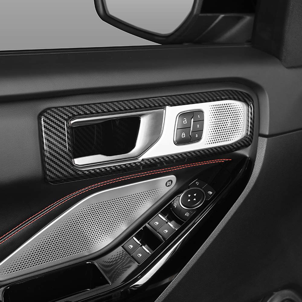 Carbon Fiber Interior Trim Kit for 2020-2023 Ford Explorer LHD - 25pcs Black Car Accessories | Upgrade Your SUV's Cabin Style for Daily Driving & Road Trips