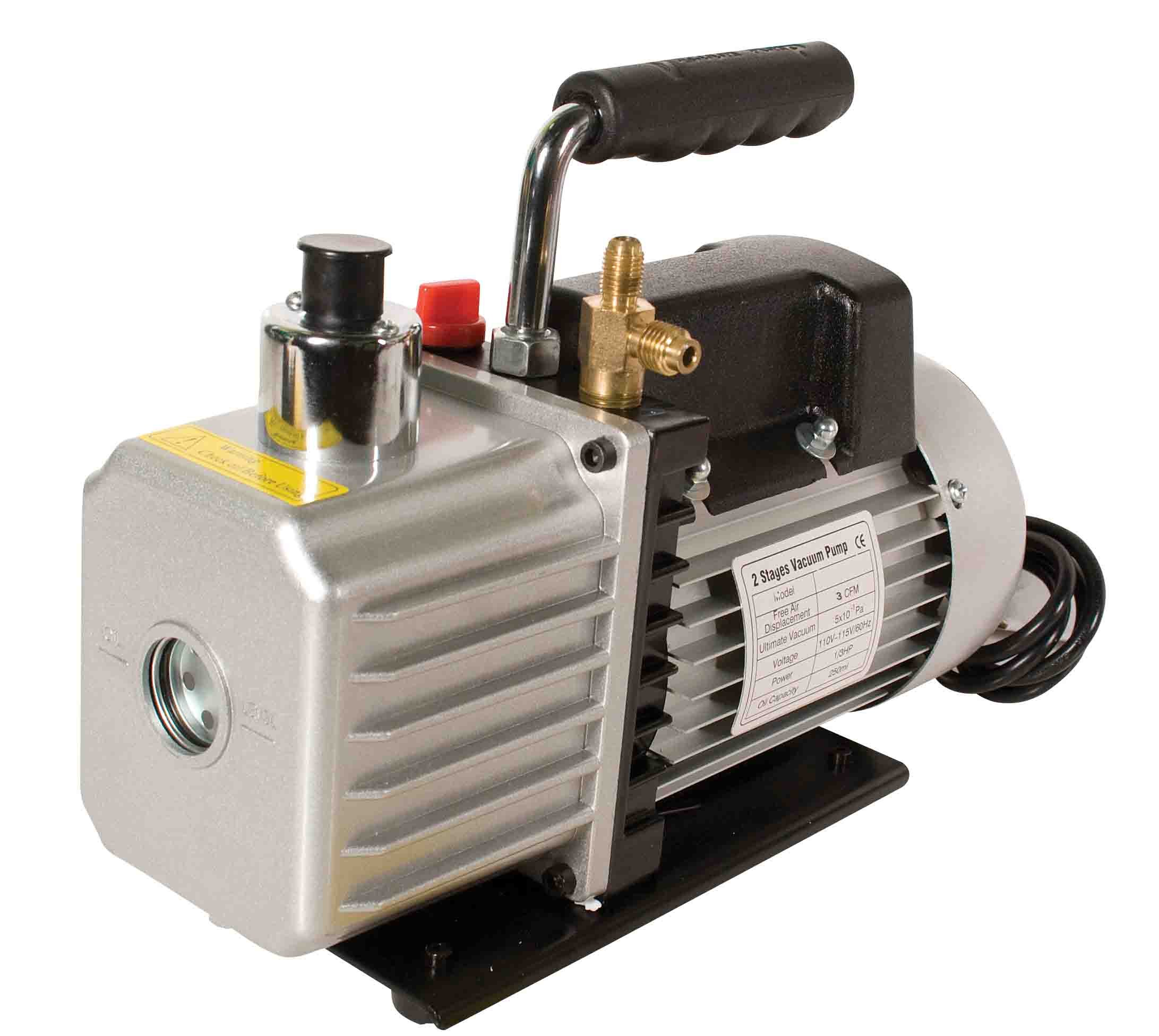 FJC 6923 3 CFM 2-Stage Vacuum Pump for HVAC, Refrigeration & Automotive AC Repair - High Performance Air Conditioning Service Tool