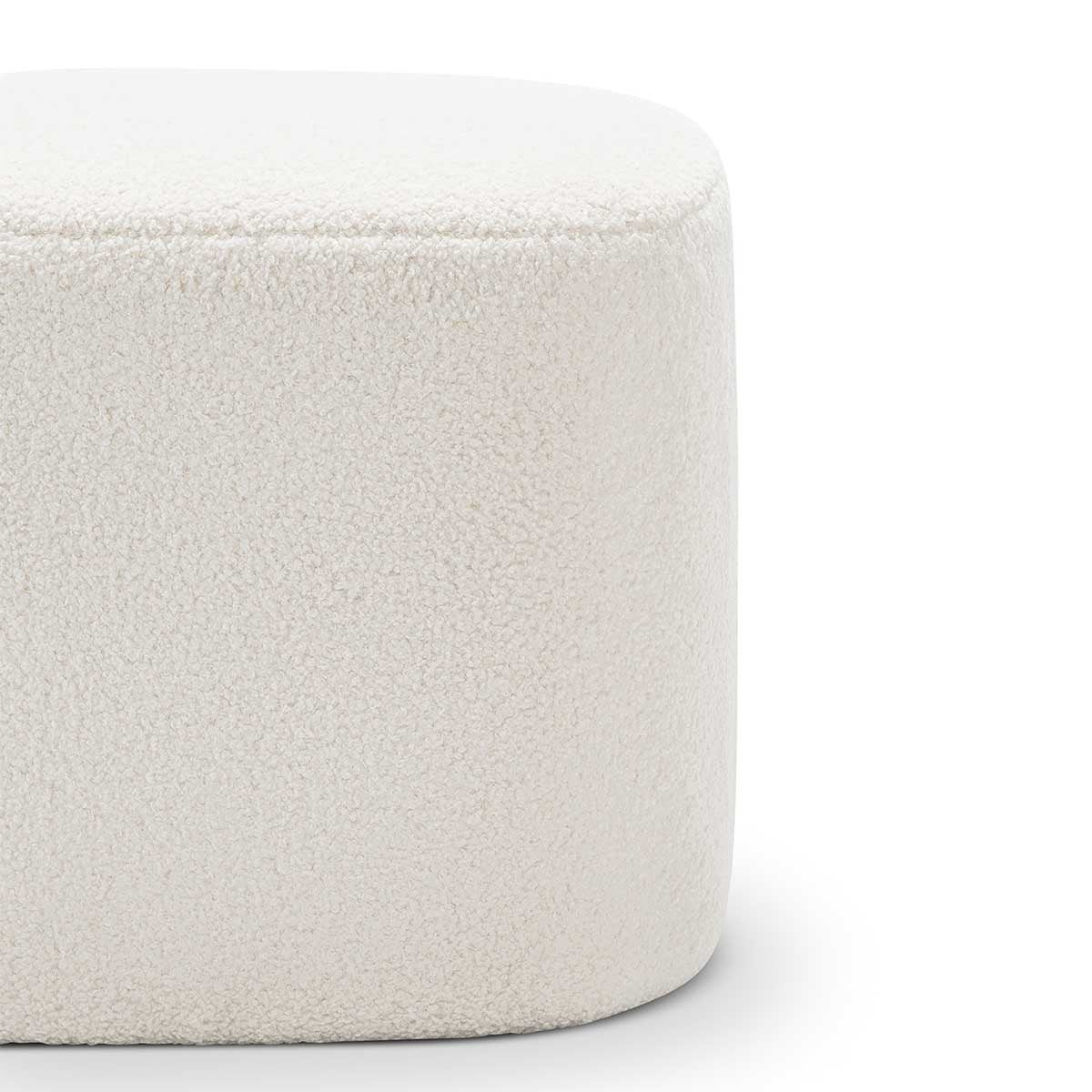 Ayla Boucle Rectangle Ottoman - Modern Upholstered Storage Bench for Living Room, Bedroom & Entryway - Soft Velvet Fabric with Sturdy Wooden Legs - Perfect for Extra Seating & Home Decor