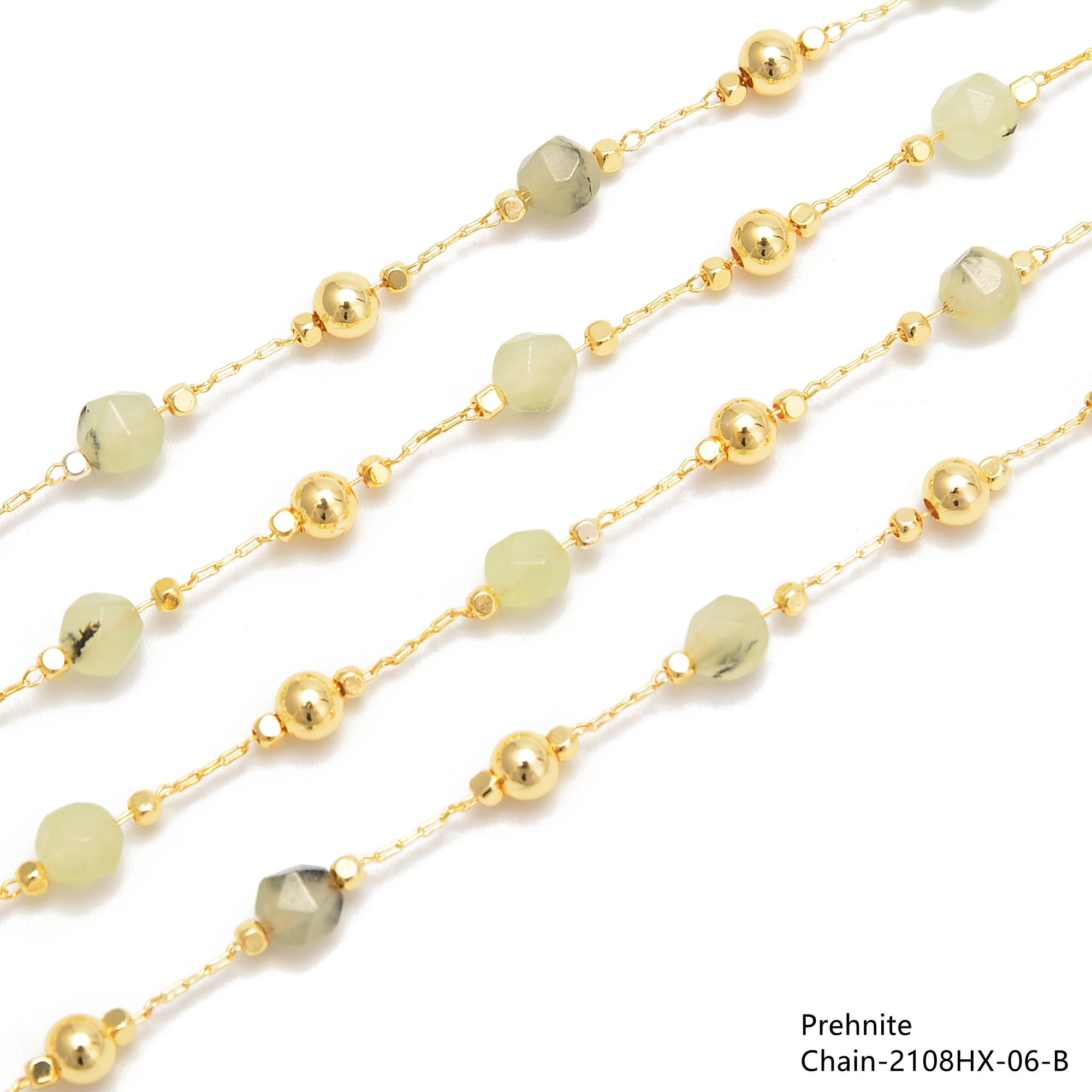 6mm Diamond Cut Beads Multi Gemstone Chain - 1 Meter Per Bag for Jewelry Making, DIY Bracelets, Necklaces & Craft Projects