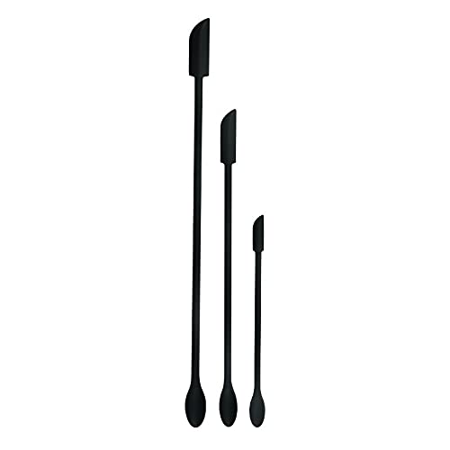 YUDECA 3-Piece Silicone Spatula Set - Double Head Mini Spatula for Baking, Cooking, Mixing - Non-Stick Kitchen Utensils for Cake Decorating, Frosting, Scraping Bowls (Great for Home Bakers & Professional Chefs)