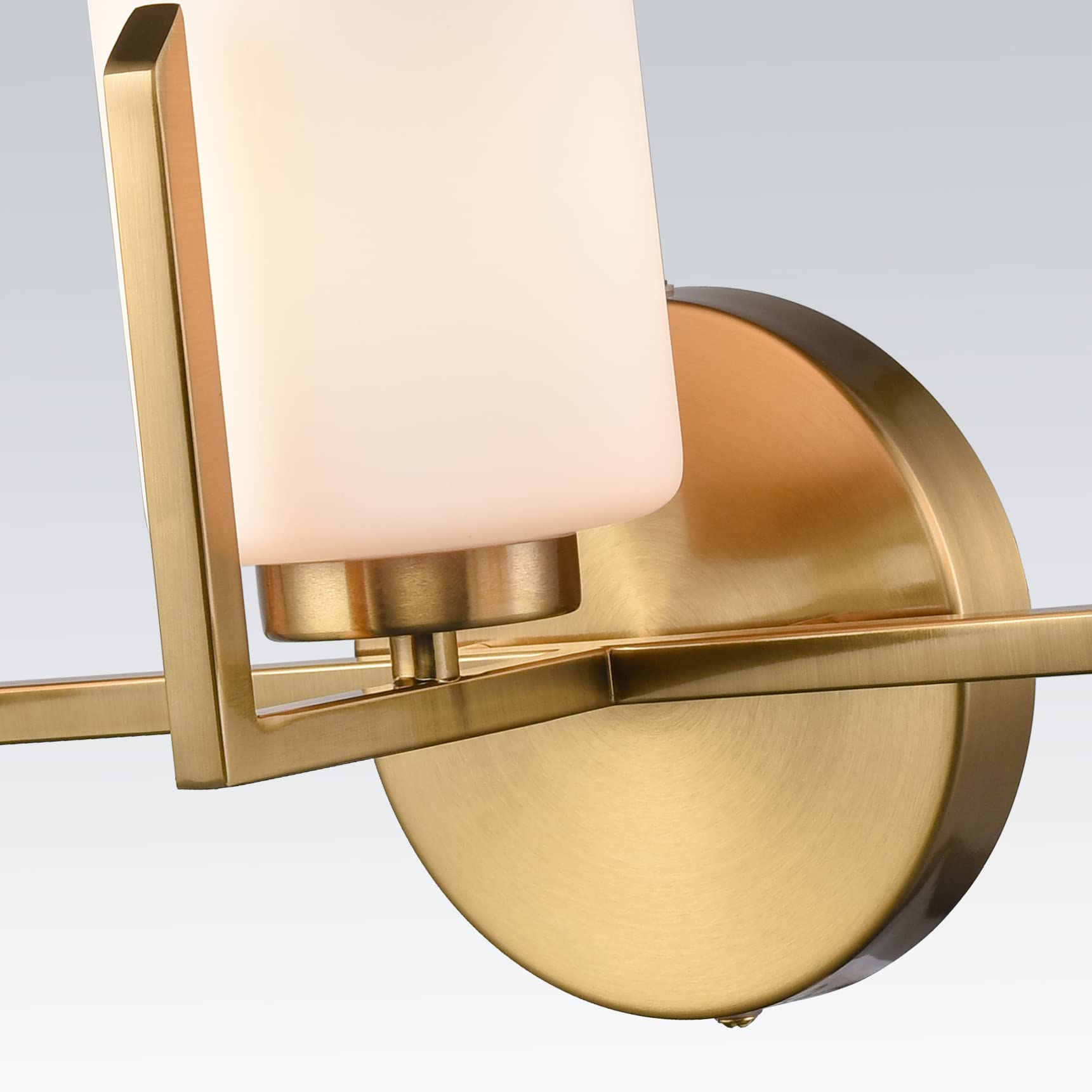 3-Light Bathroom Vanity Lighting - Modern Farmhouse Gold Wall Sconce with Opal Glass Shades, Elegant Mirror Lights for Bathroom Decor (Gold Finish) | Perfect for Bathroom, Powder Room, and Dressing Room Lighting