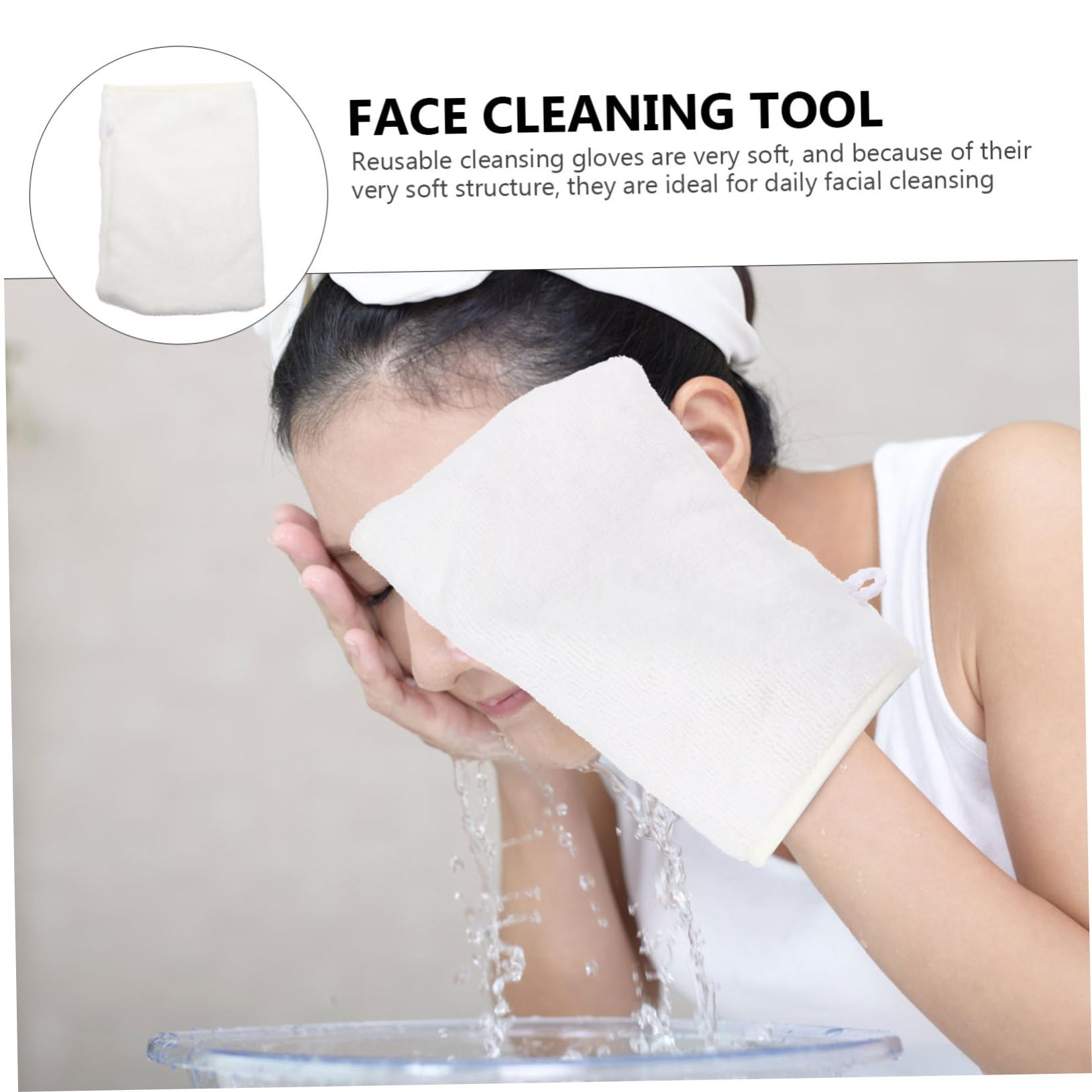 3Pcs Soft Face Cleansing Gloves - Gentle Makeup Remover & Exfoliator for Sensitive Skin | Bath & Shower Essential | Perfect for Daily Skincare Routine & Travel