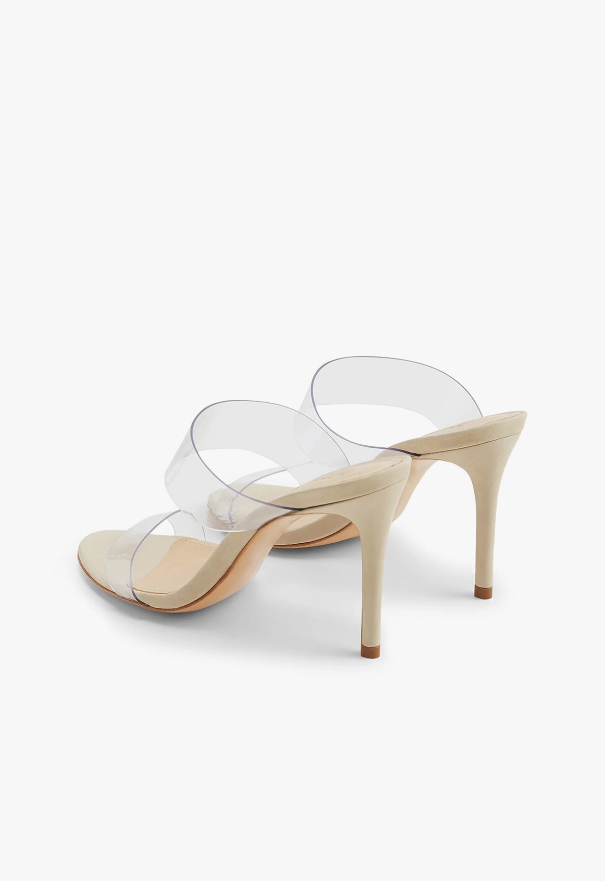 Ariella 099 Nude High Heel Sandals for Women - Comfortable Vinyl Strappy Heels for Party, Wedding & Evening Out