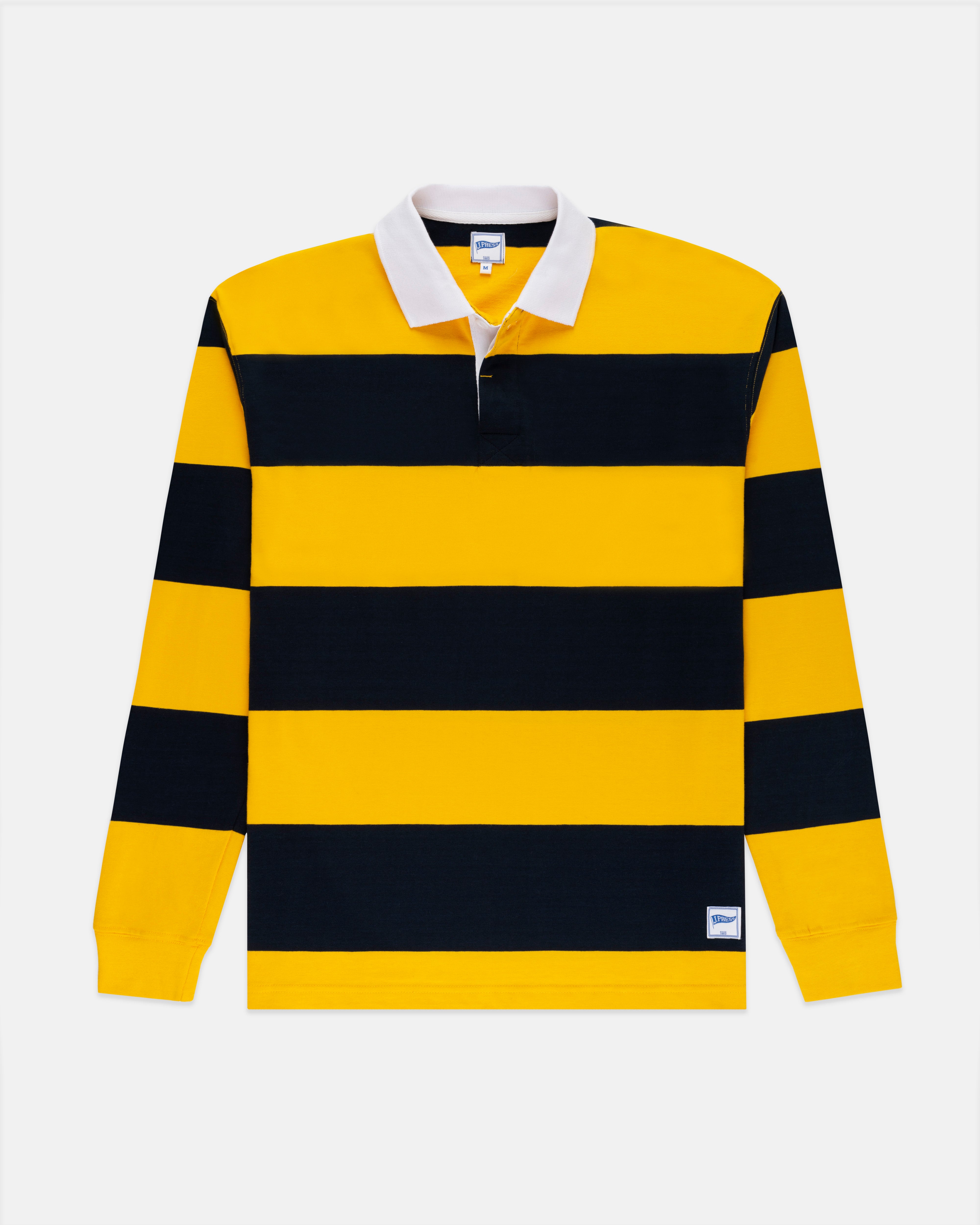 Trim Fit Block Stripe Rugby Shirt for Men - Classic Casual & Sporty Style - Perfect for Work, Weekend Outings & Rugby Matches