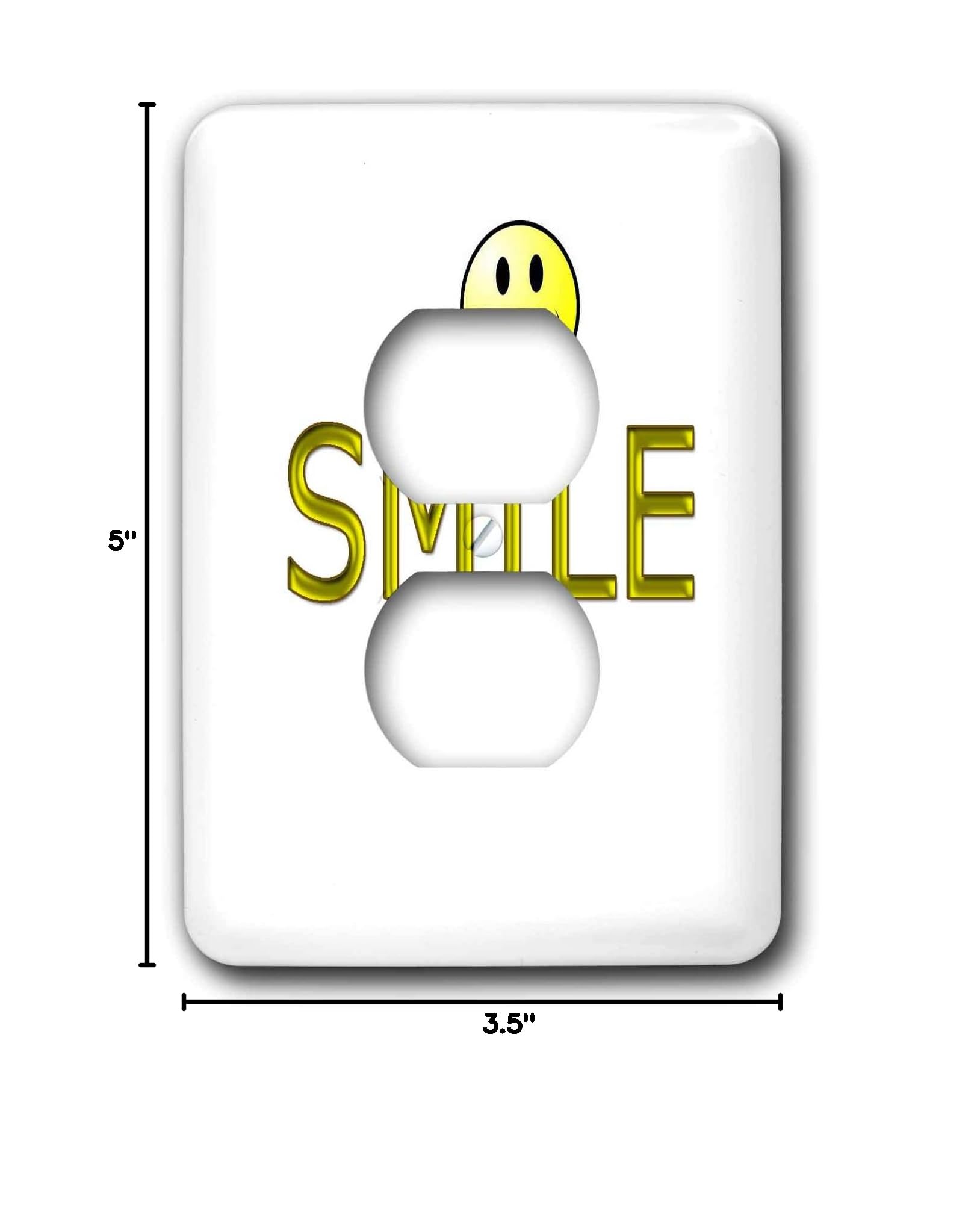3D Rose Smile 2 Plug Outlet Cover - Decorative Electrical Outlet Cover for Home, Office & Nursery - Funny & Safe Wall Plate Protector for Kids & Pets