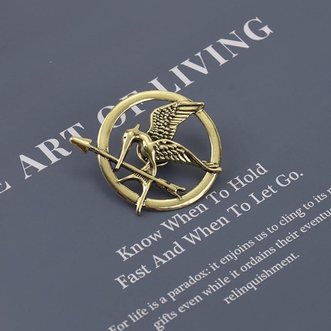 PSL Hunger Games Mocking Jay Pin Brooch - Novelty Inspired Accessory for Cosplay, Gifts, and Collectibles