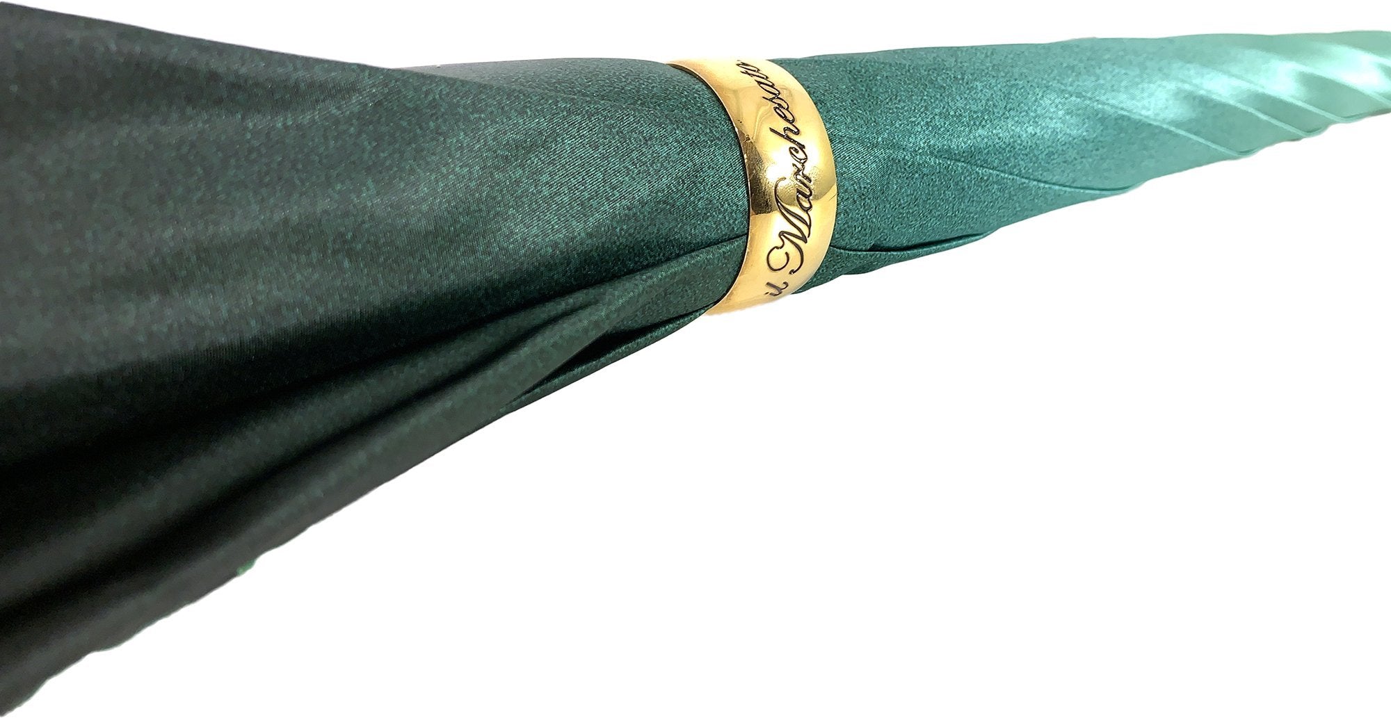 Luxury Green Satin Double Canopy Umbrella - Waterproof Windproof Outdoor Patio Garden Beach Wedding Event Accessory