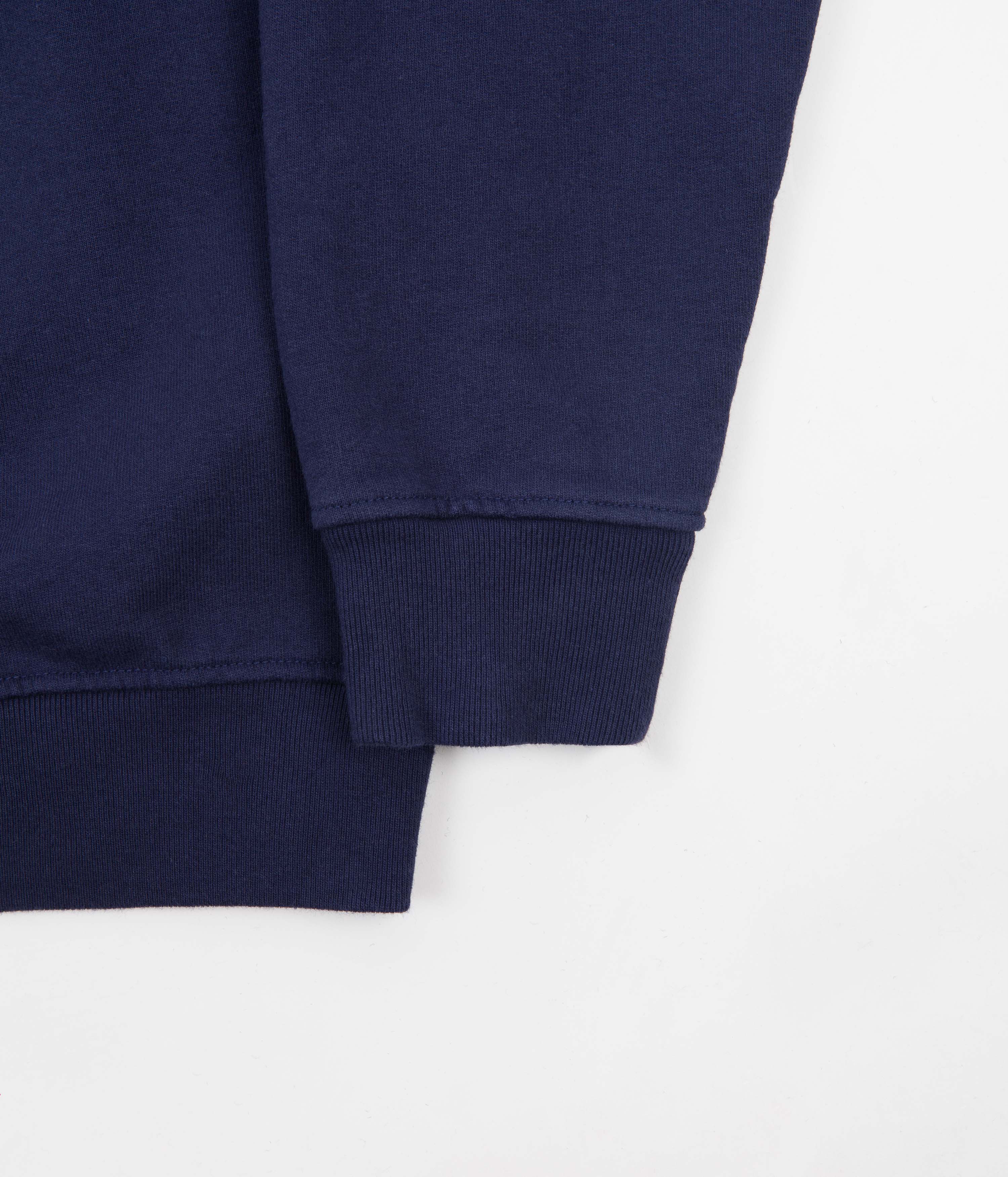 Parra Pencil Bird Half Zip Sweatshirt - Blue | Stylish Pullover for Casual Wear & Street Fashion