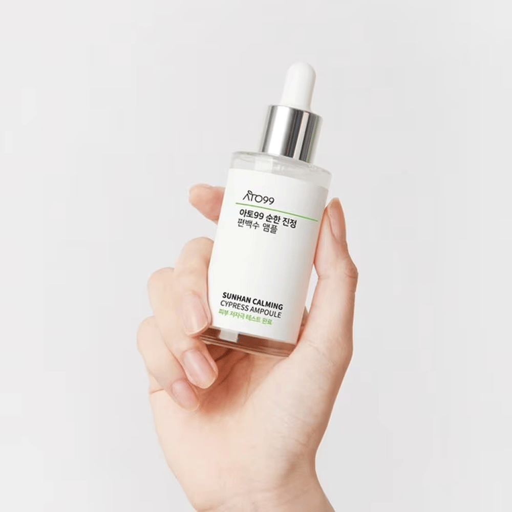 ATO99 Sunhan Calming Cypress Ampoule 50ml - Soothing Facial Serum for Sensitive Skin | Hydrating & Anti-Aging Skincare | Perfect for Night Routine & Post-Sun Care